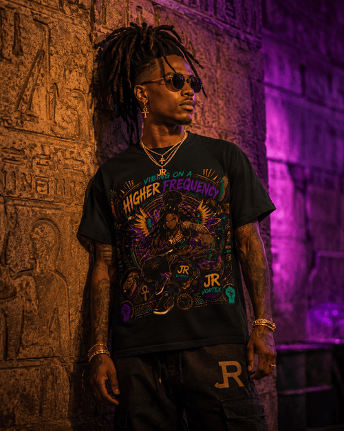 Higher Frequency Warrior Tee — JR Vortex Ancient Power Limited Edition.