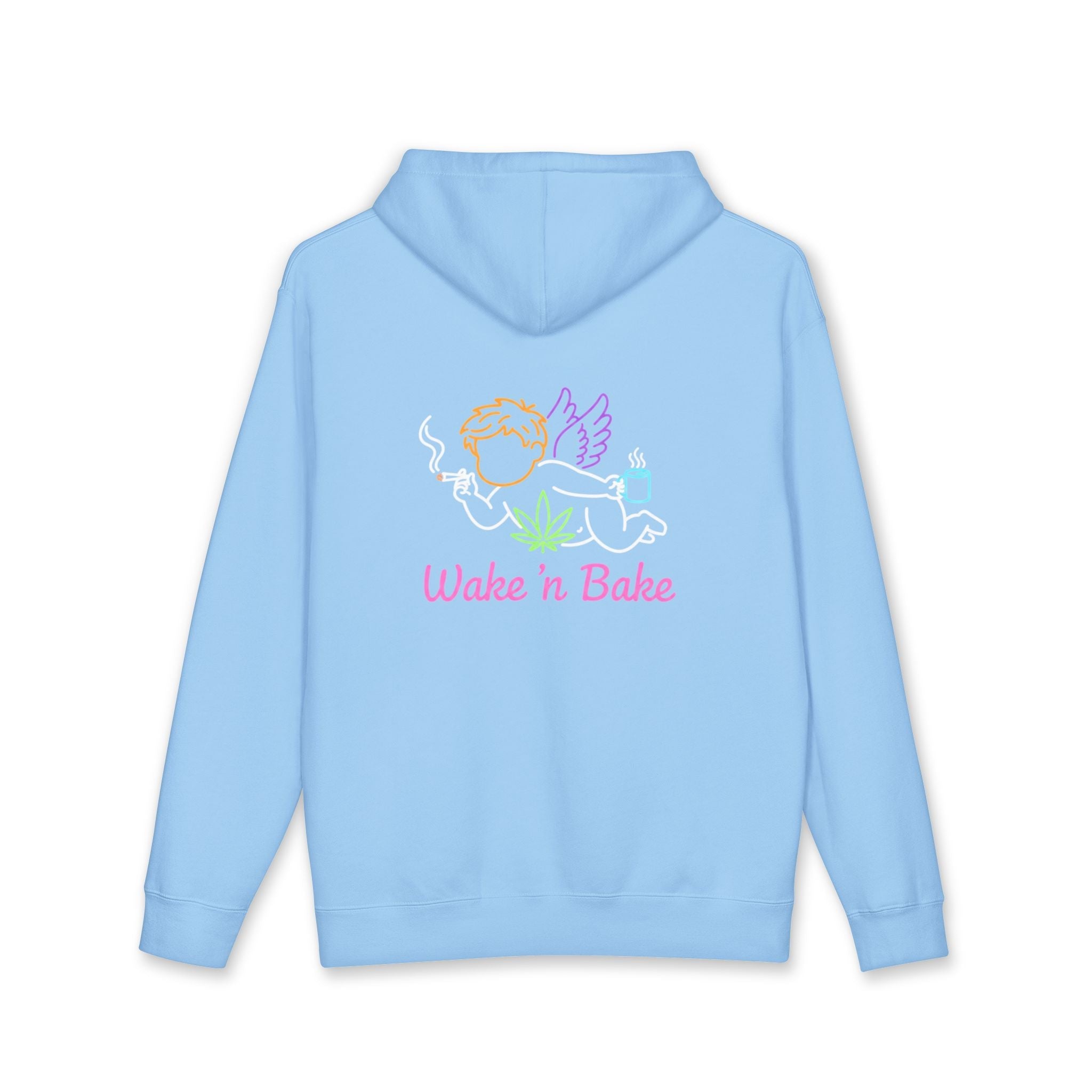 Hoodie - "Baked & Bliss" Retro Sunset Cannabis Graphic Hoodie