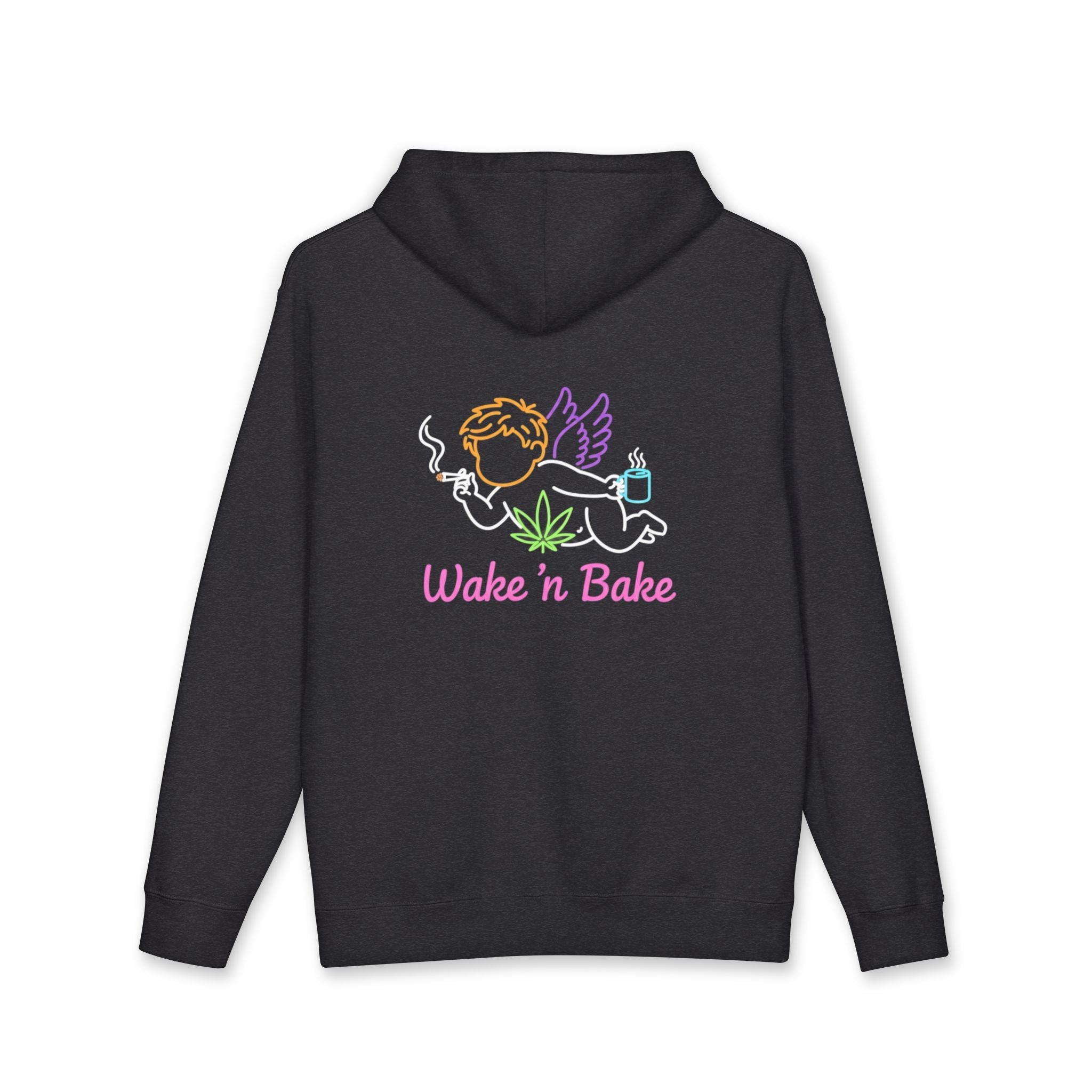 Hoodie - "Baked & Bliss" Retro Sunset Cannabis Graphic Hoodie