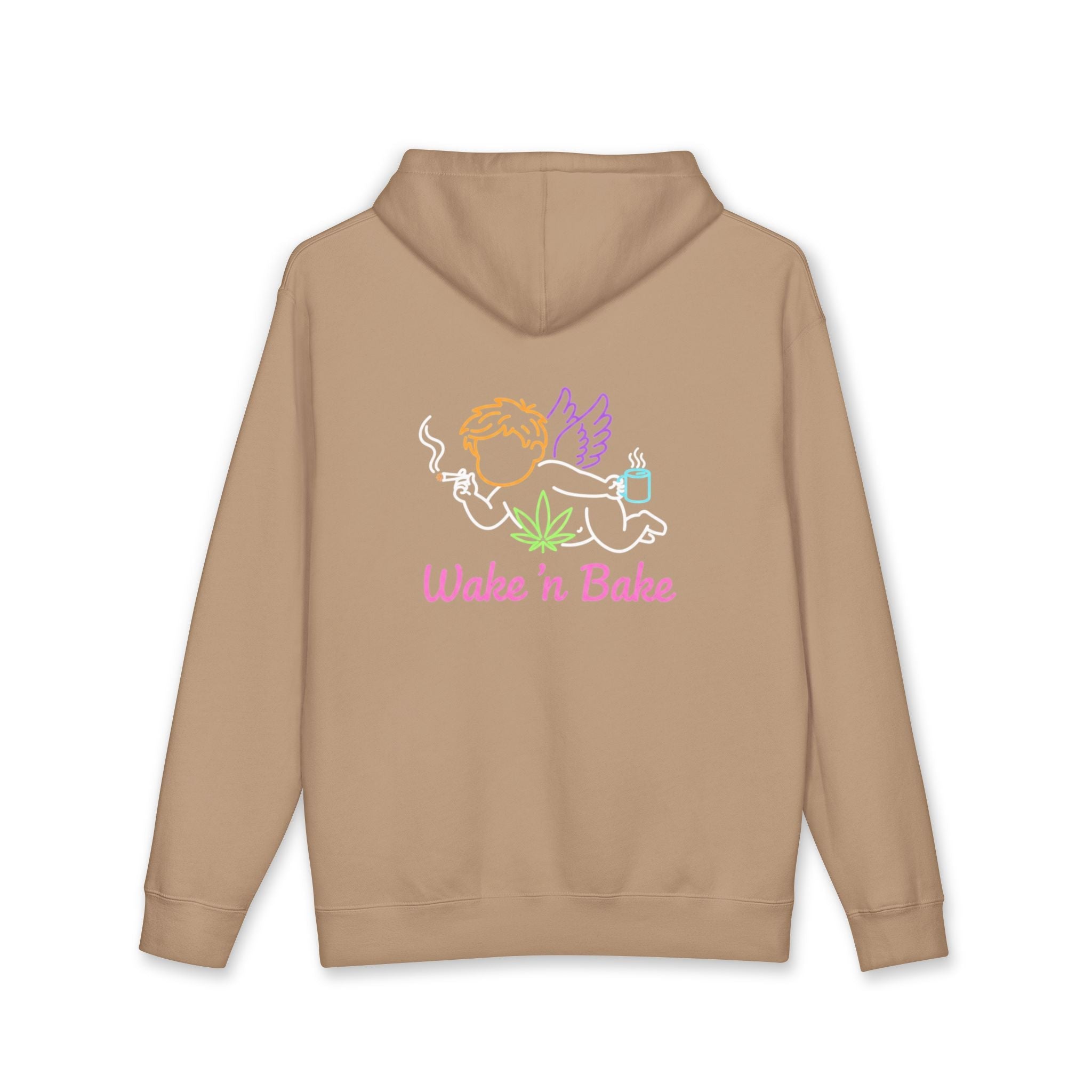 Hoodie - "Baked & Bliss" Retro Sunset Cannabis Graphic Hoodie