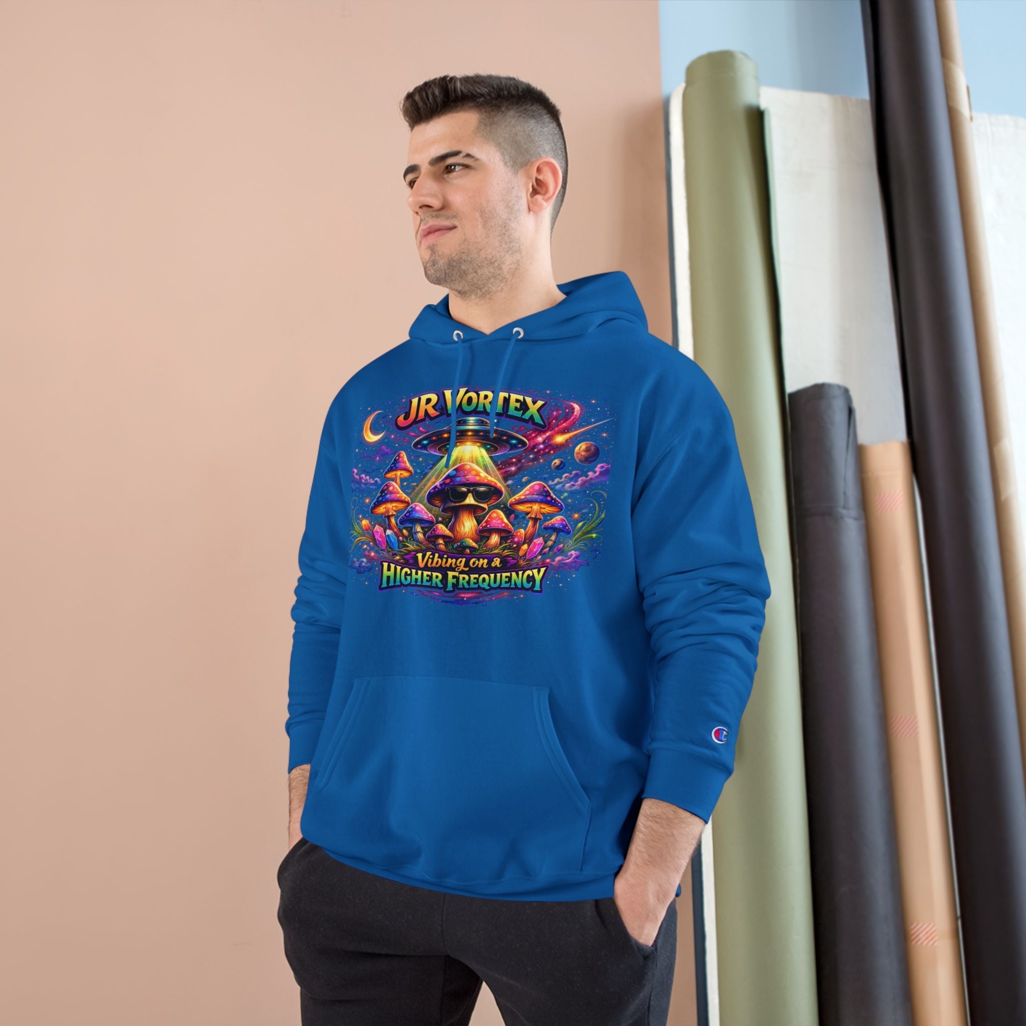 Hoodie — "Our Vortex" Psychedelic Mushroom Art Hooded Sweatshirt (Higher Frequency) Printify