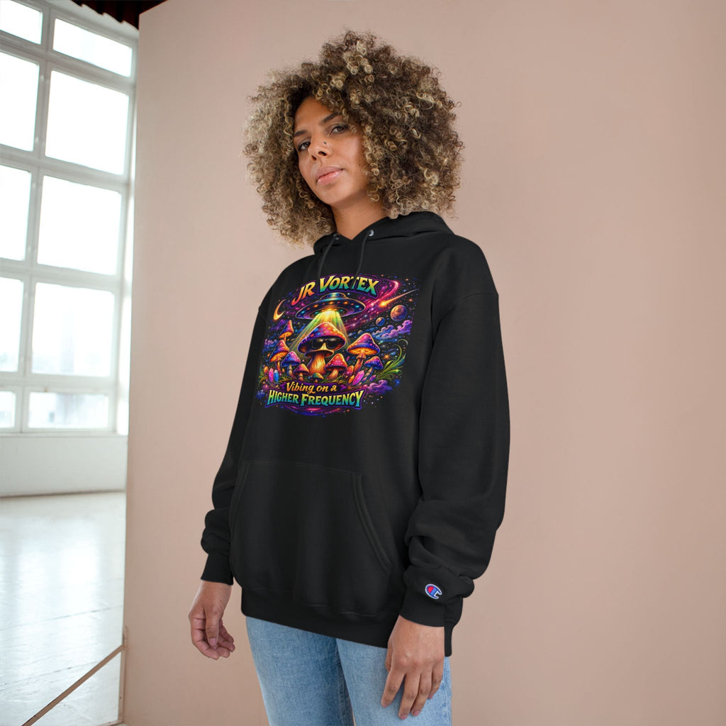 Hoodie — "Our Vortex" Psychedelic Mushroom Art Hooded Sweatshirt (Higher Frequency) Printify