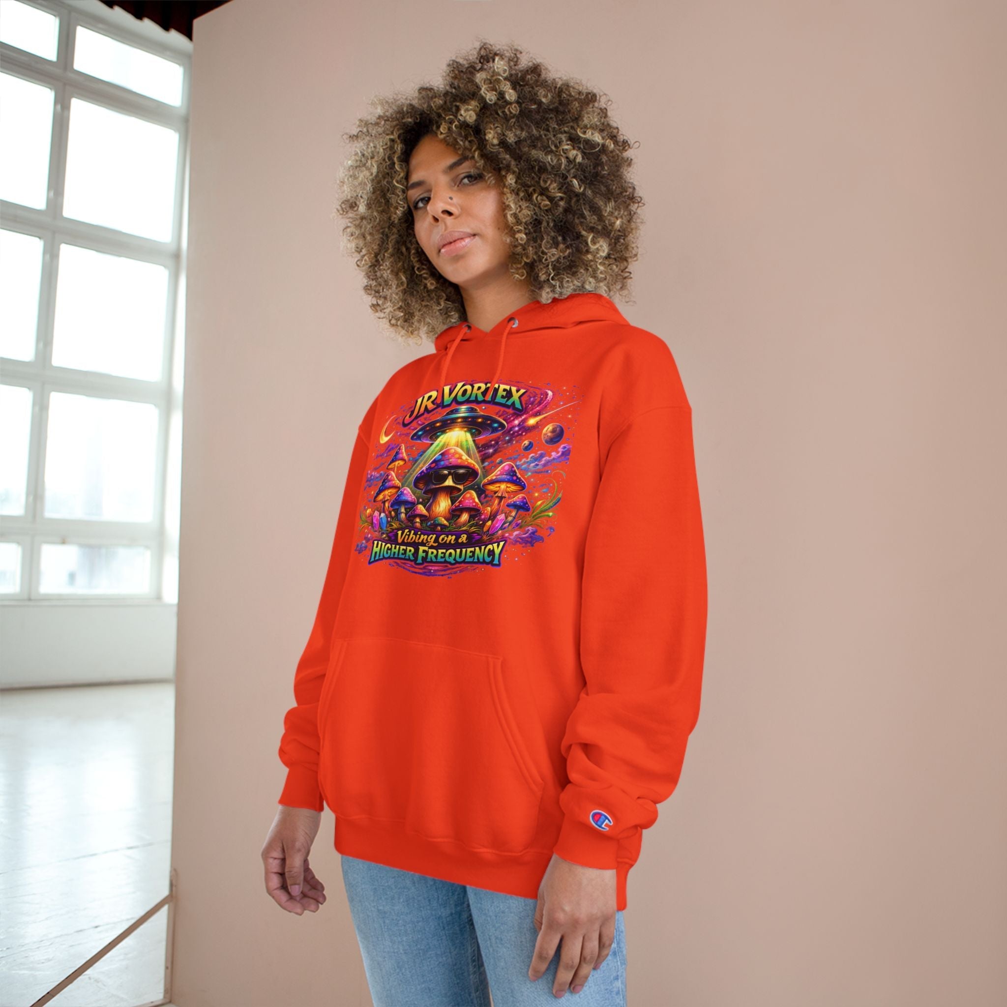 Hoodie — "Our Vortex" Psychedelic Mushroom Art Hooded Sweatshirt (Higher Frequency) Printify