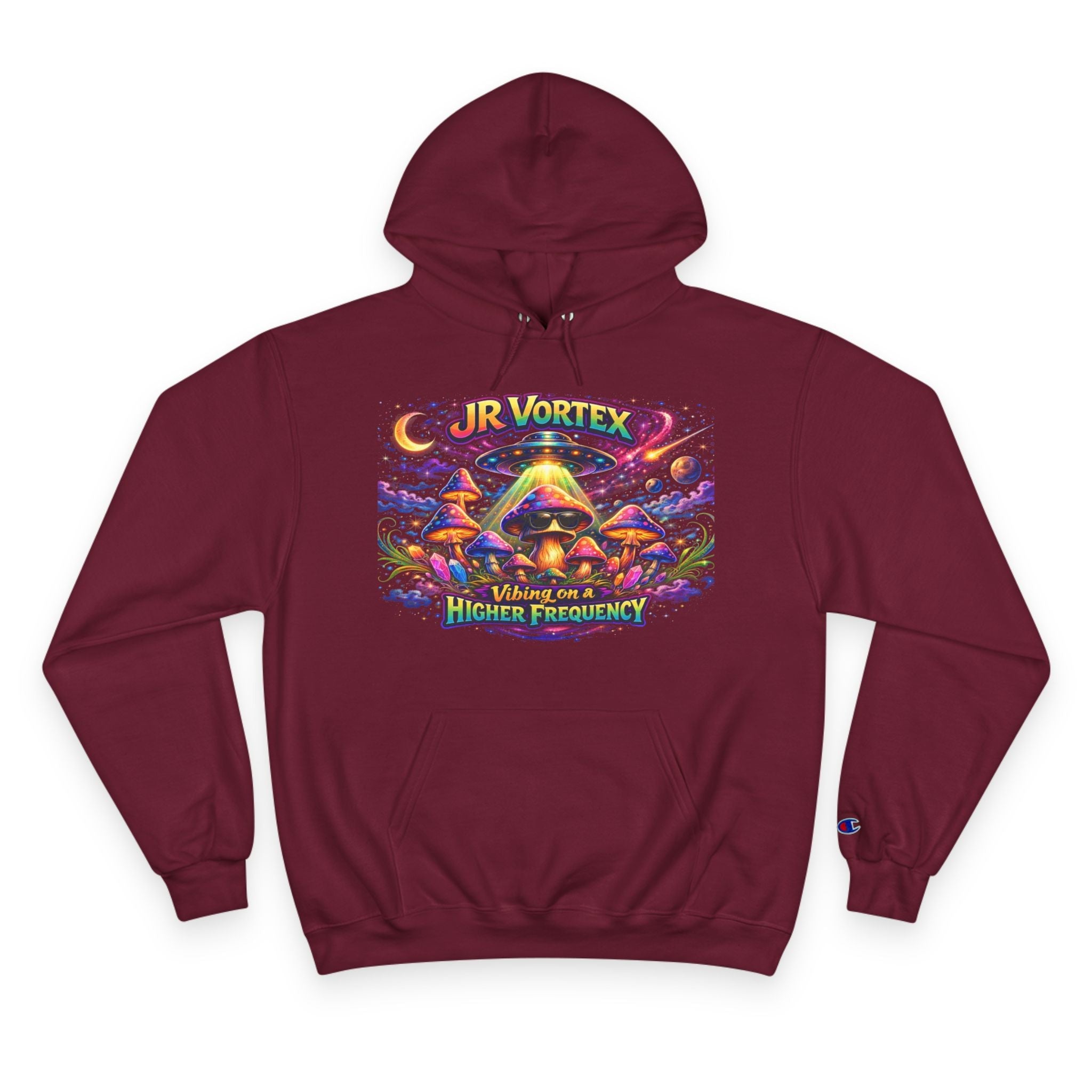 Hoodie — "Our Vortex" Psychedelic Mushroom Art Hooded Sweatshirt (Higher Frequency) Printify