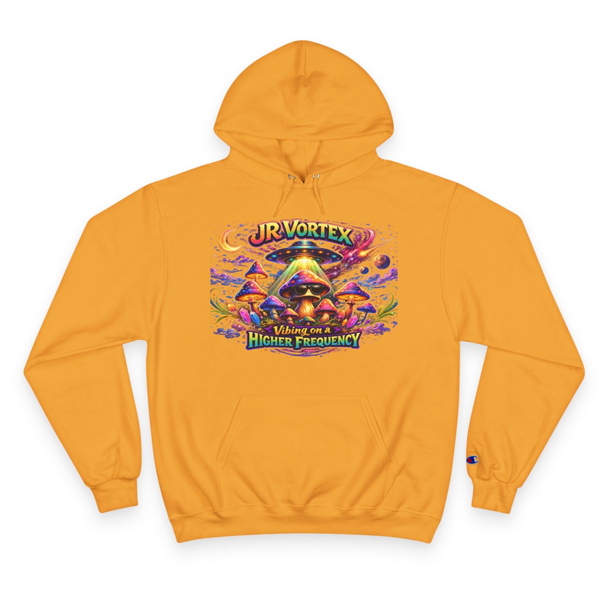 Hoodie — "Our Vortex" Psychedelic Mushroom Art Hooded Sweatshirt (Higher Frequency) Printify