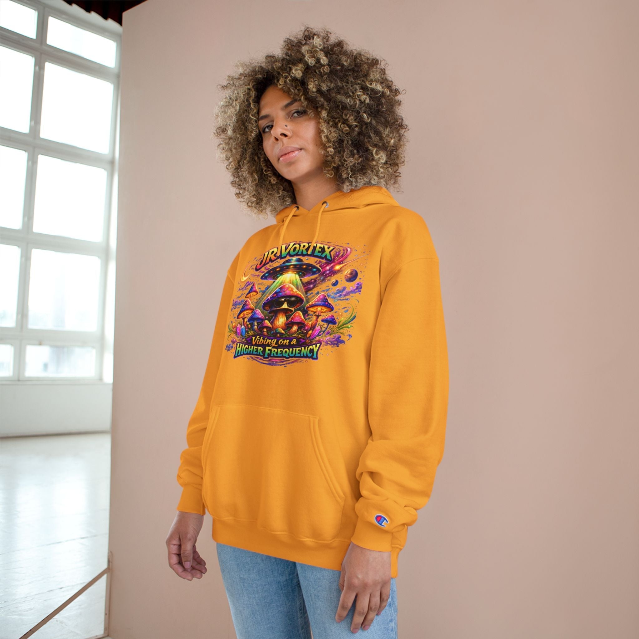 Hoodie — "Our Vortex" Psychedelic Mushroom Art Hooded Sweatshirt (Higher Frequency) Printify