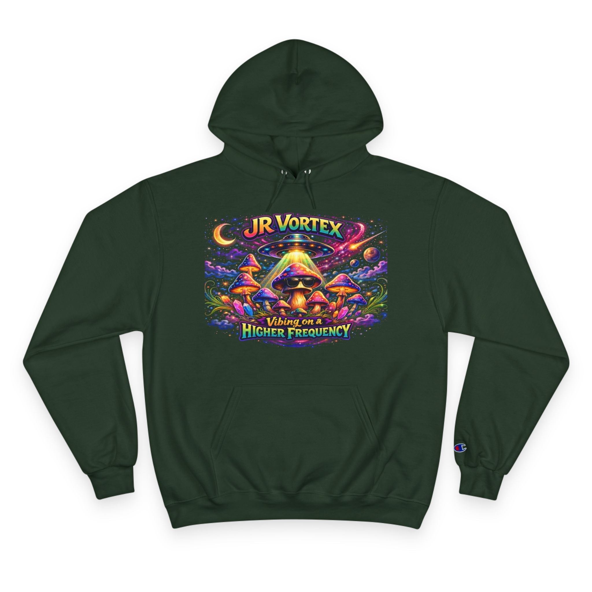Hoodie — "Our Vortex" Psychedelic Mushroom Art Hooded Sweatshirt (Higher Frequency) Printify