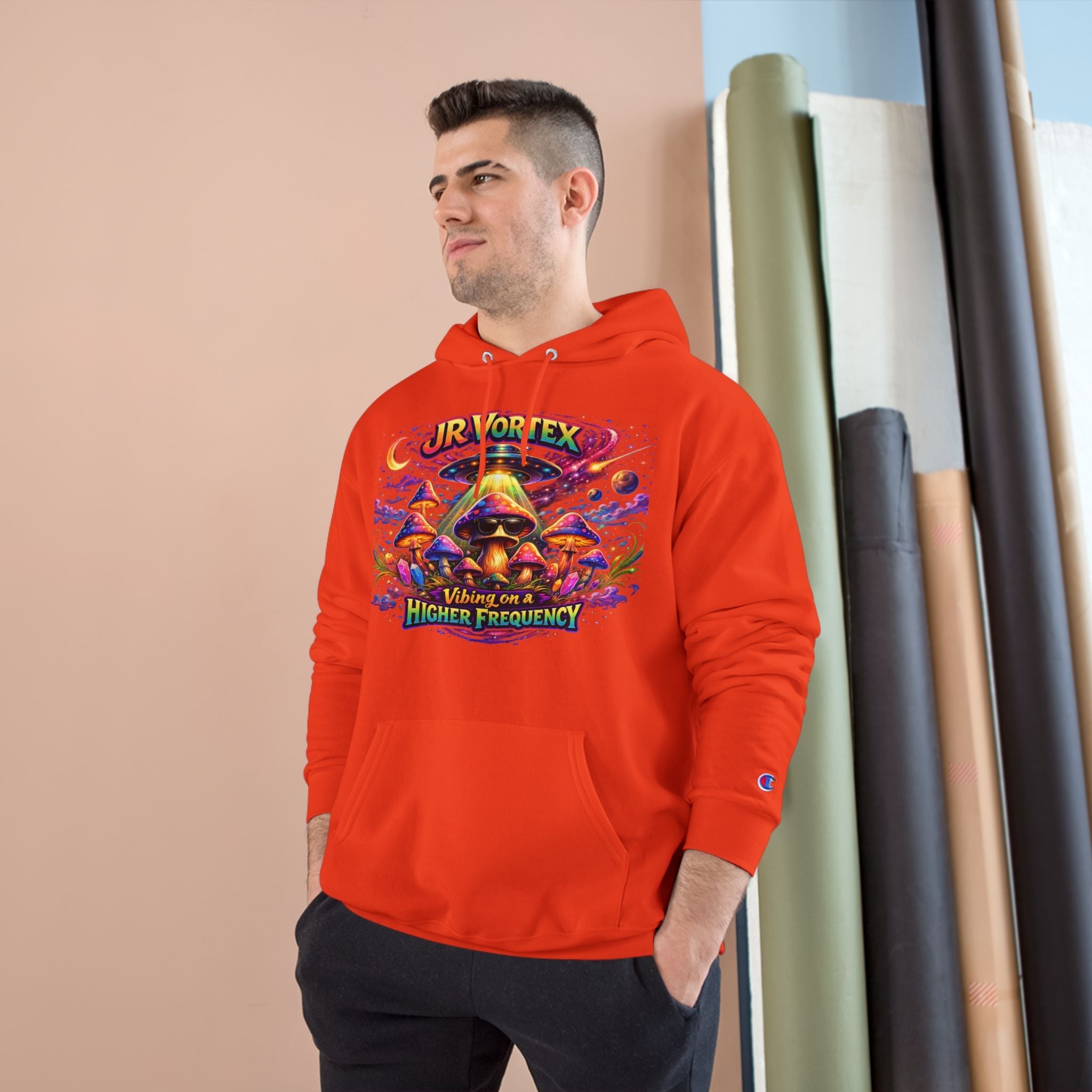Hoodie — "Our Vortex" Psychedelic Mushroom Art Hooded Sweatshirt (Higher Frequency) Printify