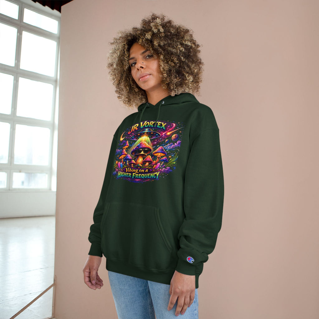 Hoodie — "Our Vortex" Psychedelic Mushroom Art Hooded Sweatshirt (Higher Frequency) Printify
