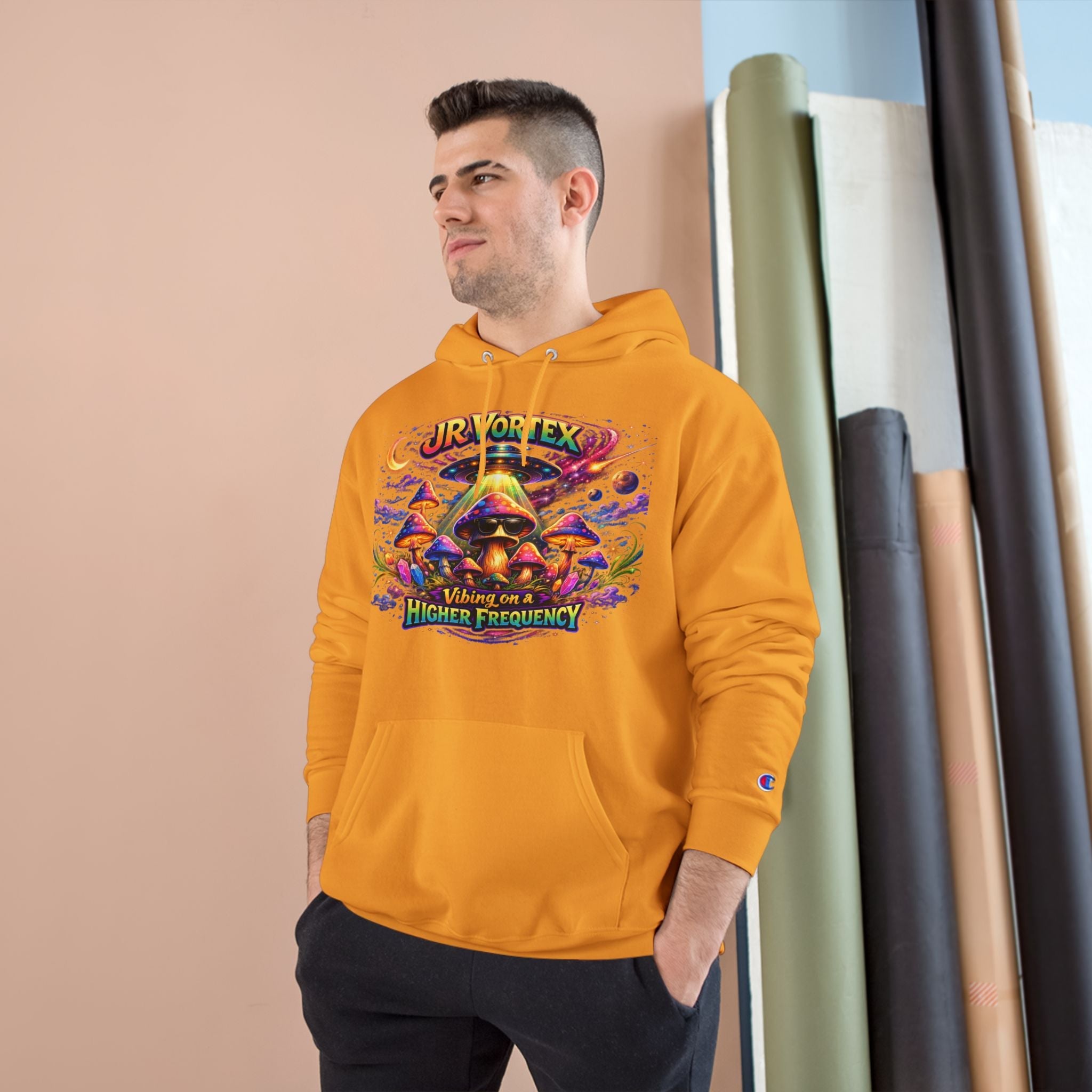 Hoodie — "Our Vortex" Psychedelic Mushroom Art Hooded Sweatshirt (Higher Frequency) Printify