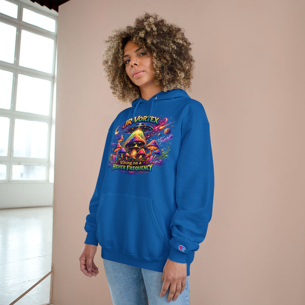Hoodie — "Our Vortex" Psychedelic Mushroom Art Hooded Sweatshirt (Higher Frequency) Printify