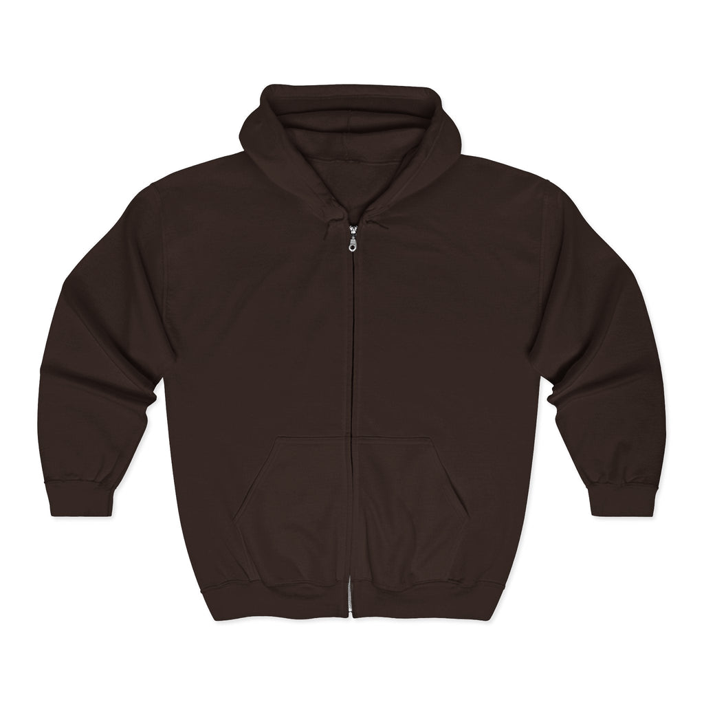 Illuminated Skull Zip Hoodie — All-Seeing Eye Graphic Back Printify