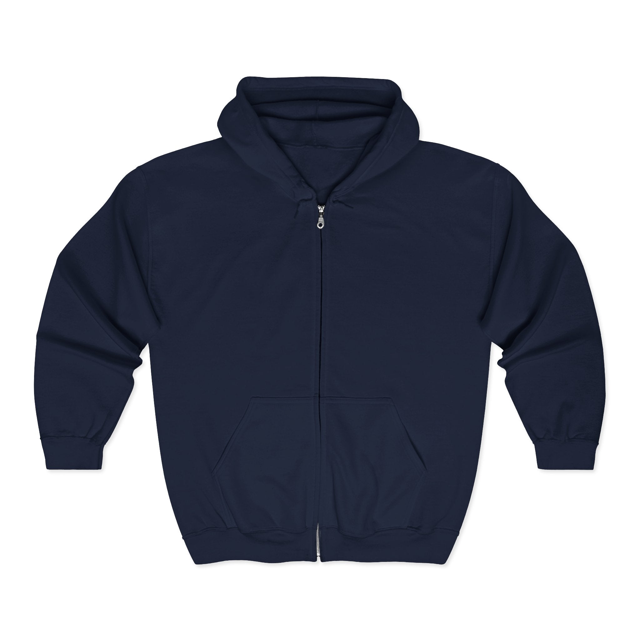 Illuminated Skull Zip Hoodie — All-Seeing Eye Graphic Back Printify