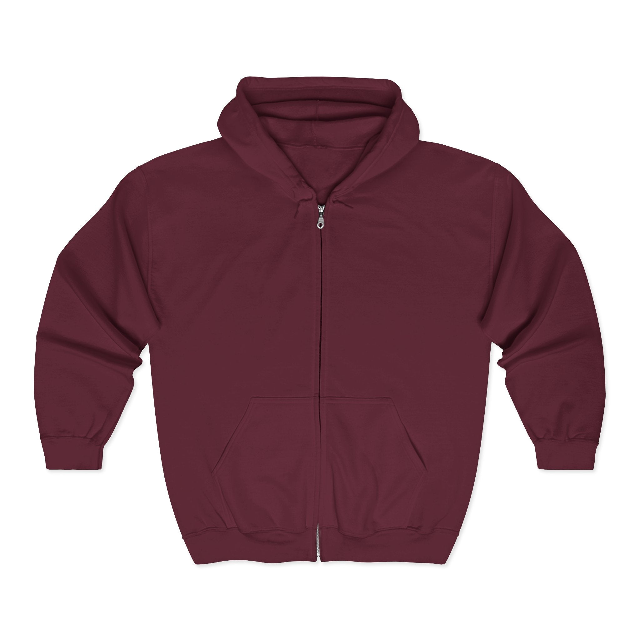 Illuminated Skull Zip Hoodie — All-Seeing Eye Graphic Back Printify