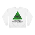 Illuminati Confirmed Crewneck Sweatshirt — Green Pyramid Eye Graphic Printify