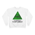 Illuminati Confirmed Crewneck Sweatshirt — Green Pyramid Eye Graphic Printify