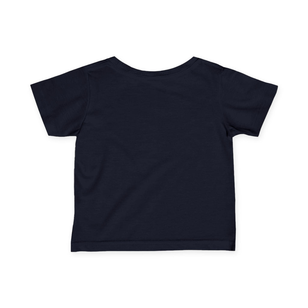 Infant Tee — Cute Mushroom Fisher Baby Shirt ("Vortex" Graphic) Printify