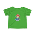 Infant Tee — Cute Mushroom Fisher Baby Shirt ("Vortex" Graphic) Printify