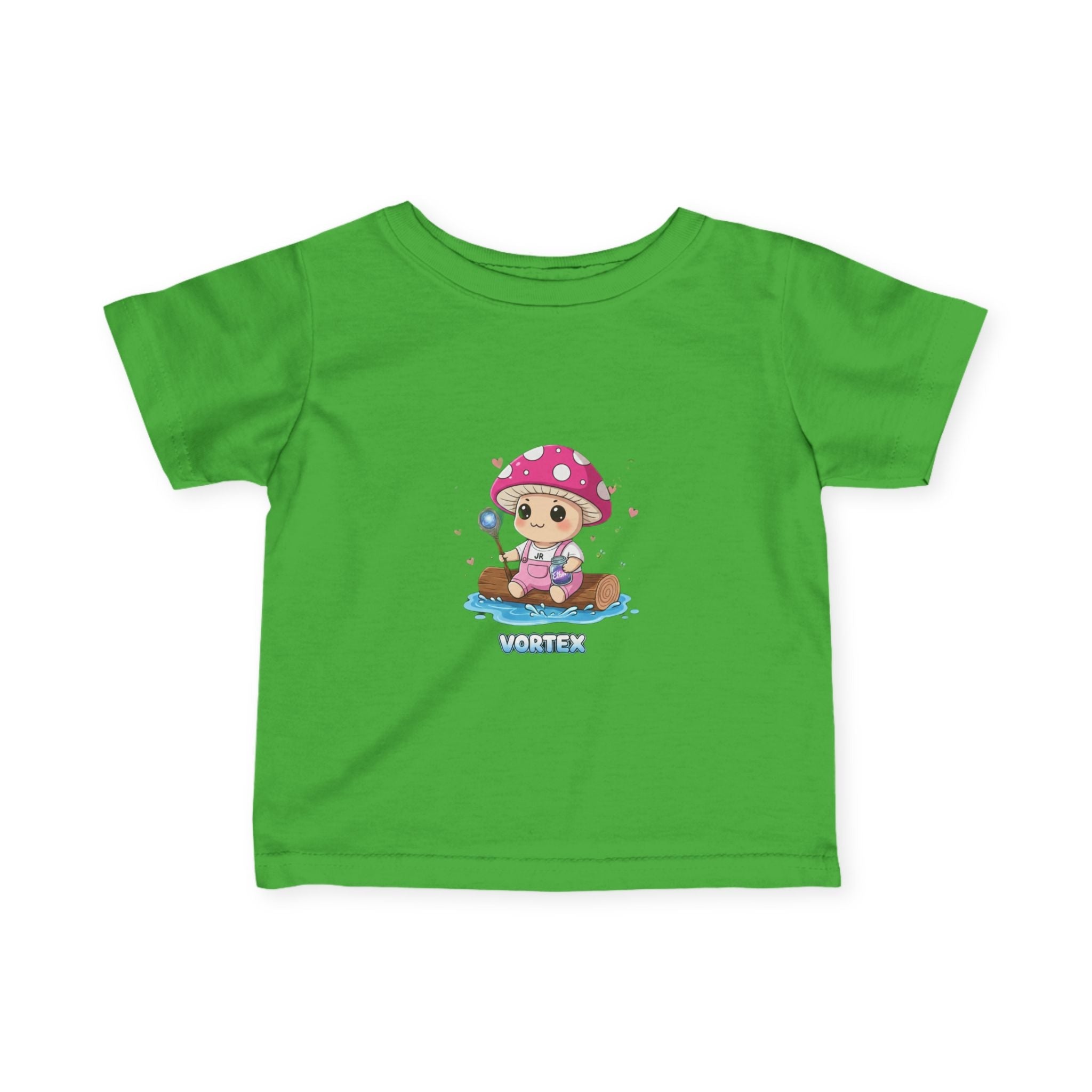 Infant Tee — Cute Pink Mushroom Baby Sailor Graphic "Vortex" Printify