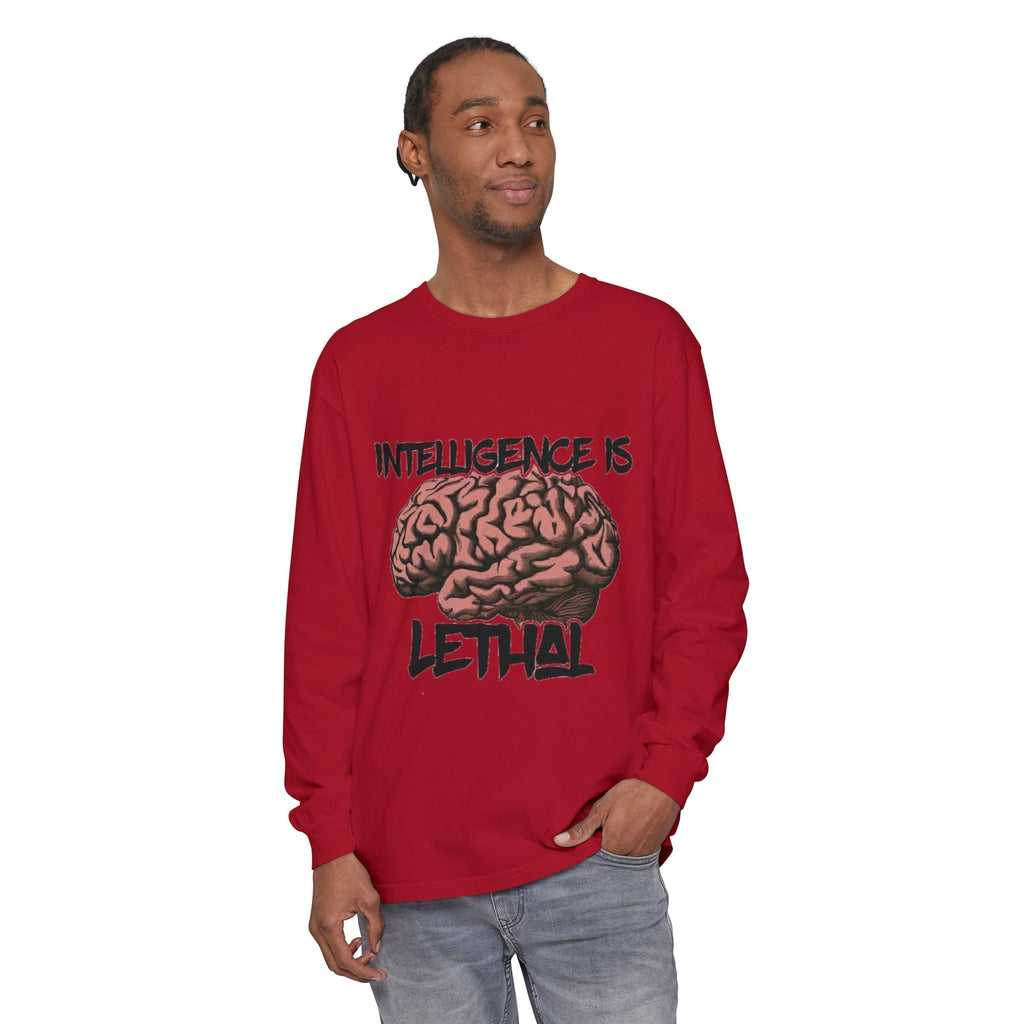 Unisex Garment-dyed Long Sleeve T-Shirt Printify