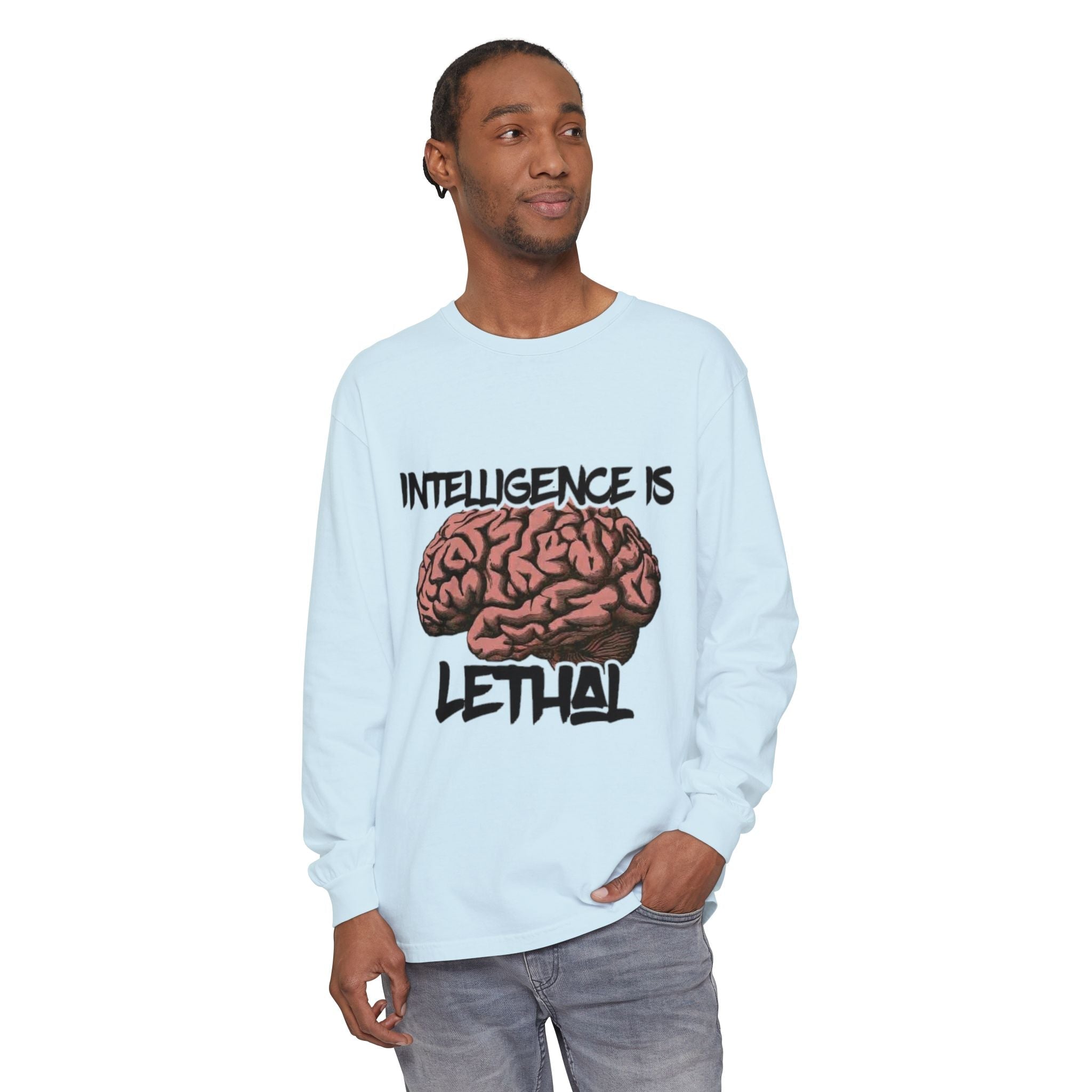 Unisex Garment-dyed Long Sleeve T-Shirt Printify