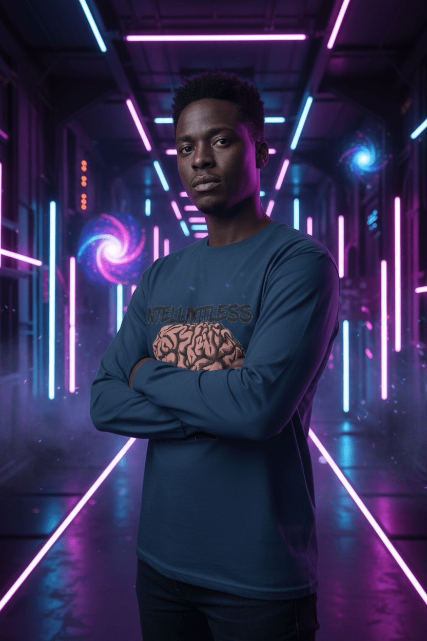 Intelligence is Limitless Dark Futuristic Cyber Lifestyle