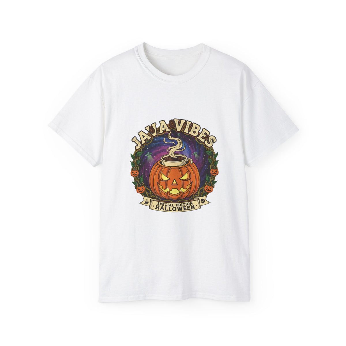 Ja’a Vibes Halloween Pumpkin Tee – Cosmic Fall Streetwear