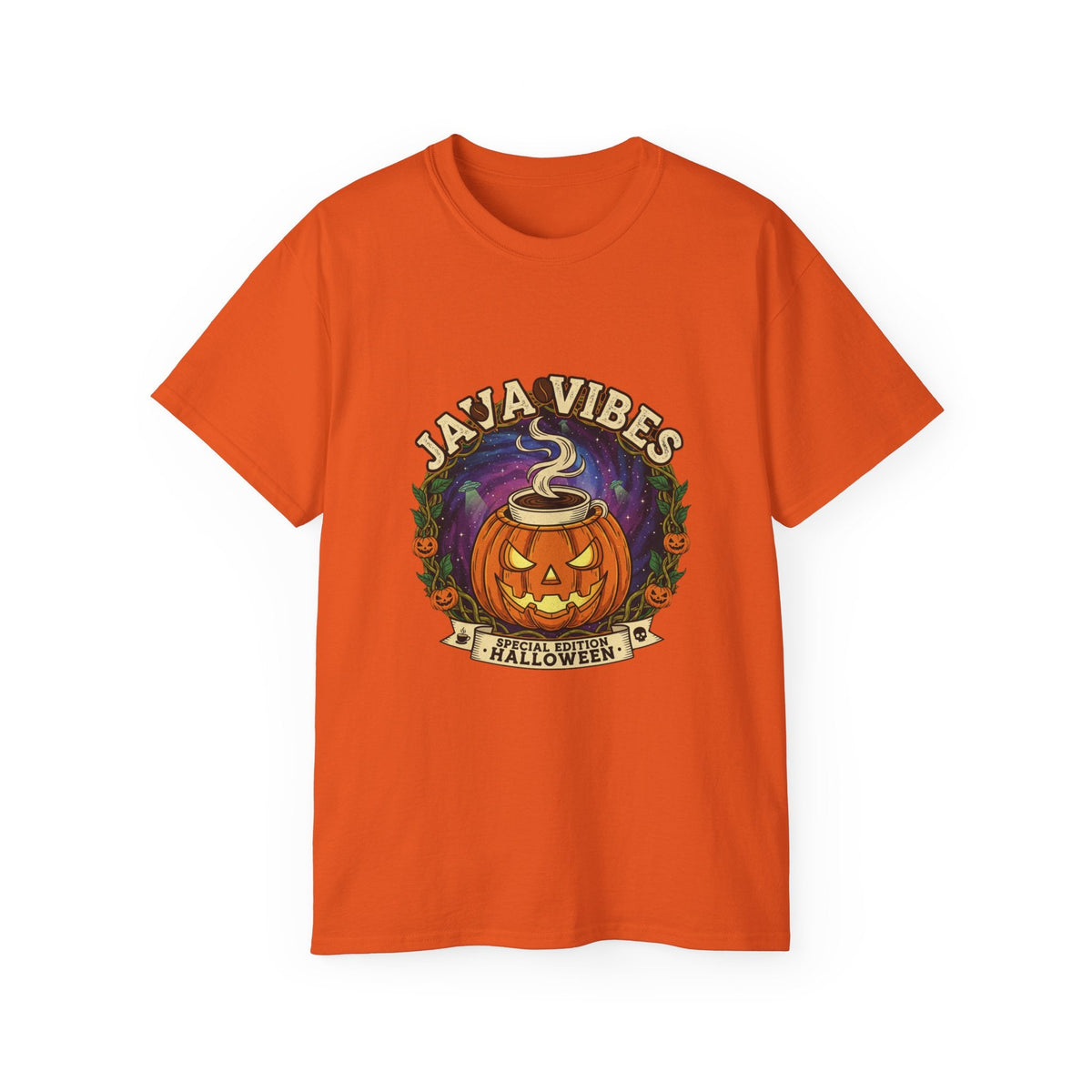 Ja’a Vibes Halloween Pumpkin Tee – Cosmic Fall Streetwear