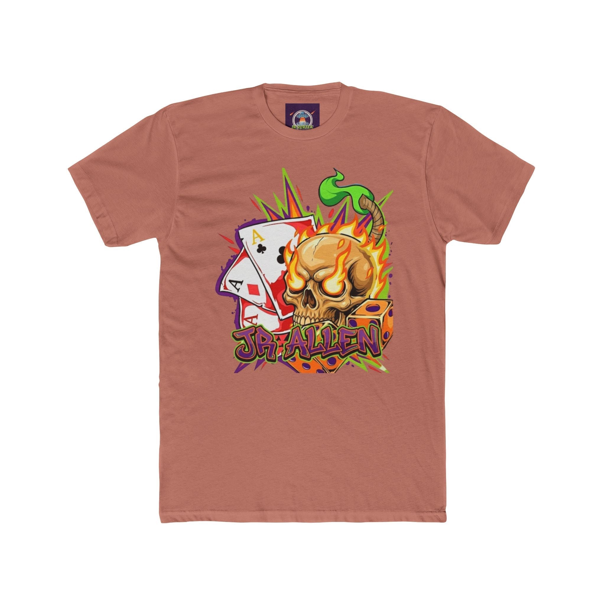 JR Allen Cotton Crew Tee — Signature Name Graphic  T‑Shirt Printify