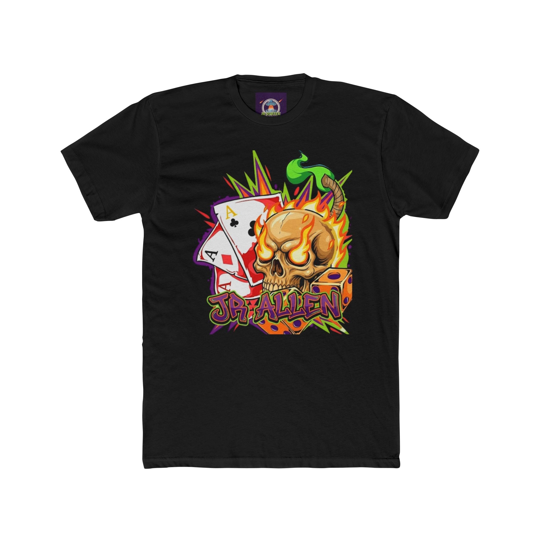 JR Allen Cotton Crew Tee — Signature Name Graphic T‑Shirt