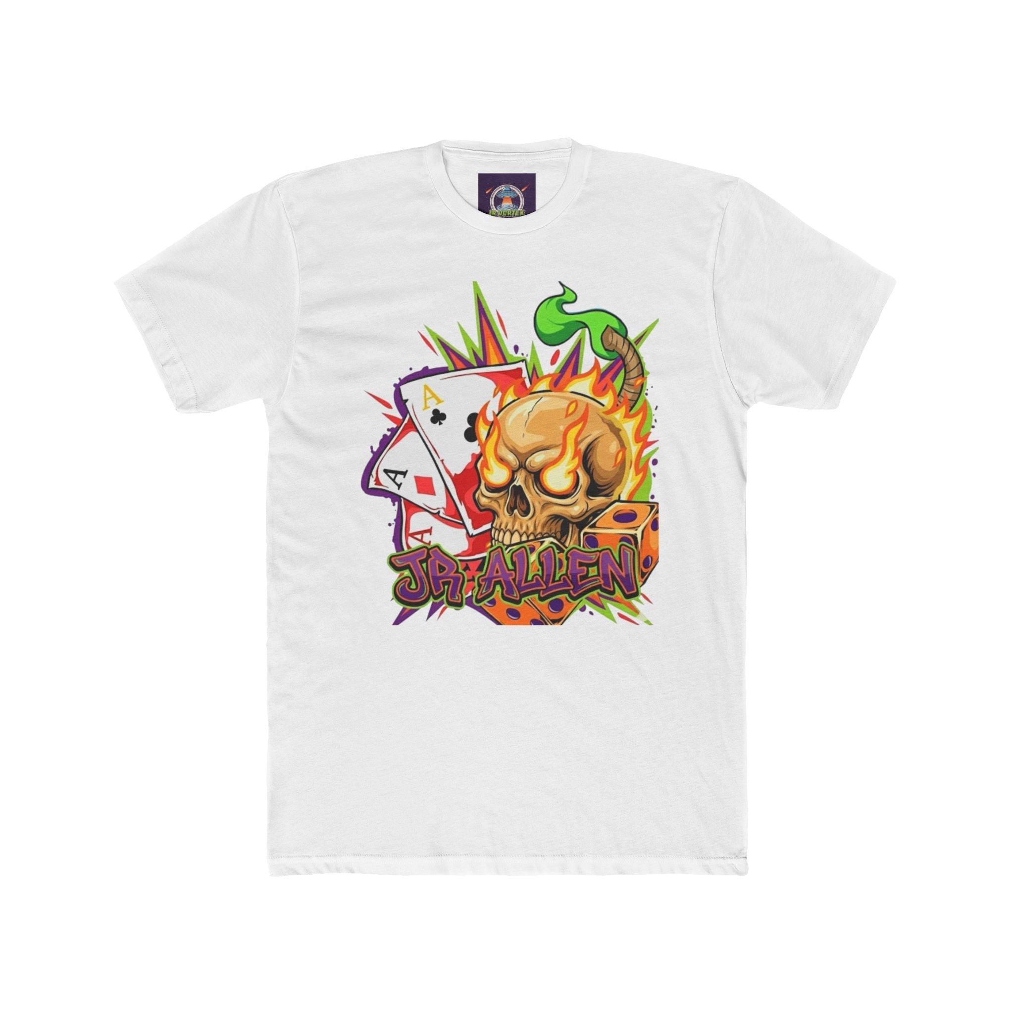 JR Allen Cotton Crew Tee — Signature Name Graphic  T‑Shirt Printify