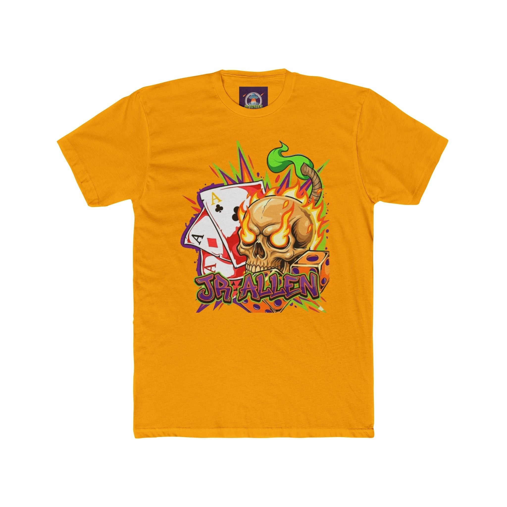 JR Allen Cotton Crew Tee — Signature Name Graphic  T‑Shirt Printify