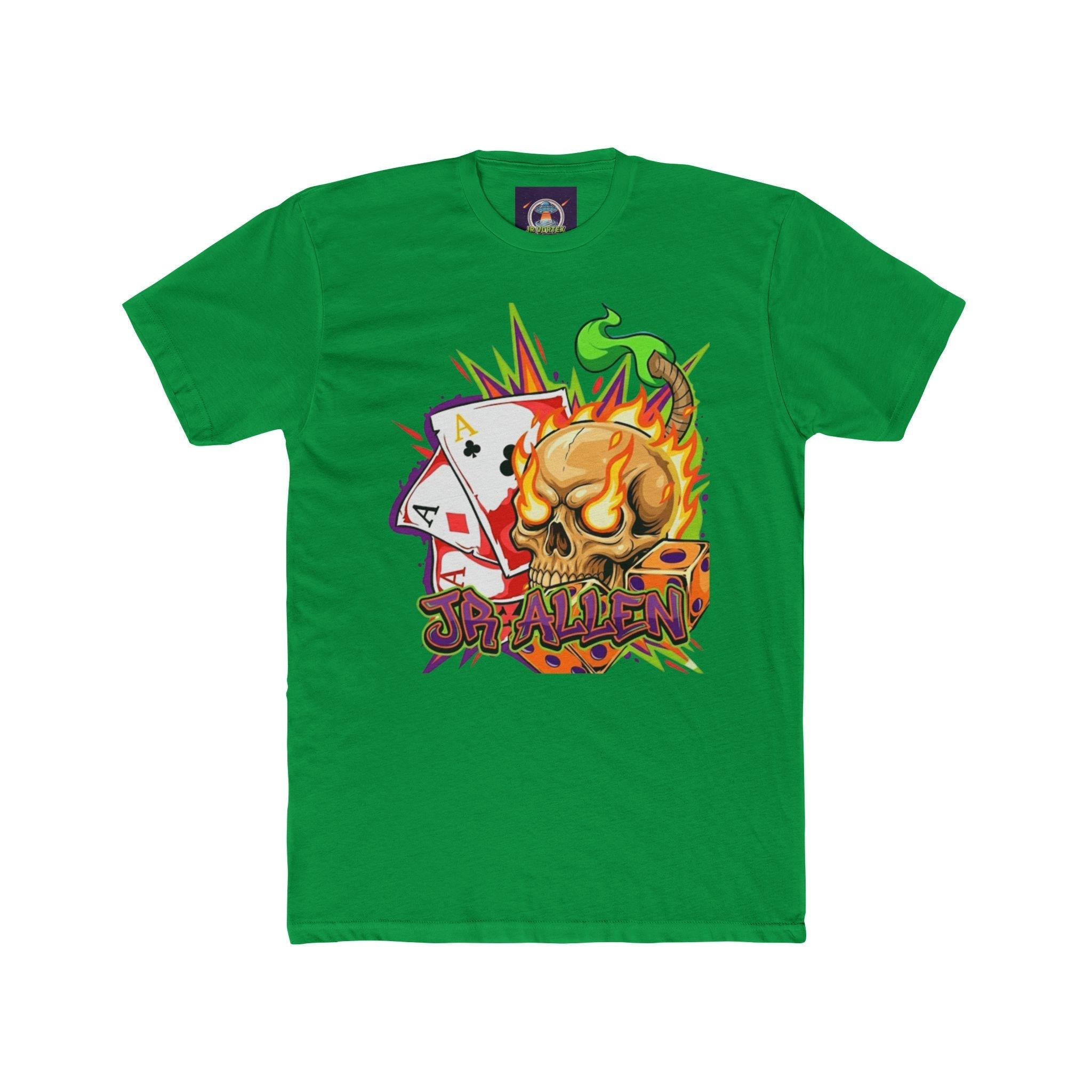 JR Allen Cotton Crew Tee — Signature Name Graphic  T‑Shirt Printify