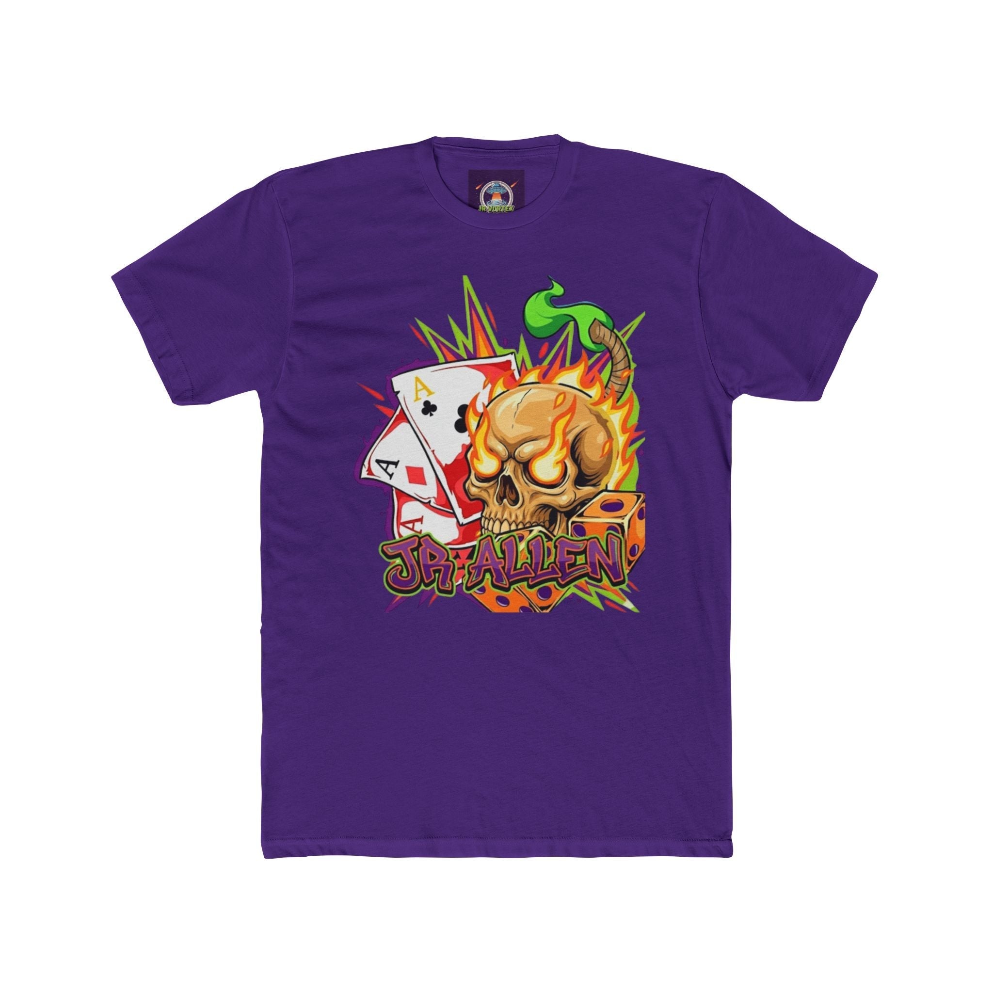 JR Allen Cotton Crew Tee — Signature Name Graphic  T‑Shirt Printify