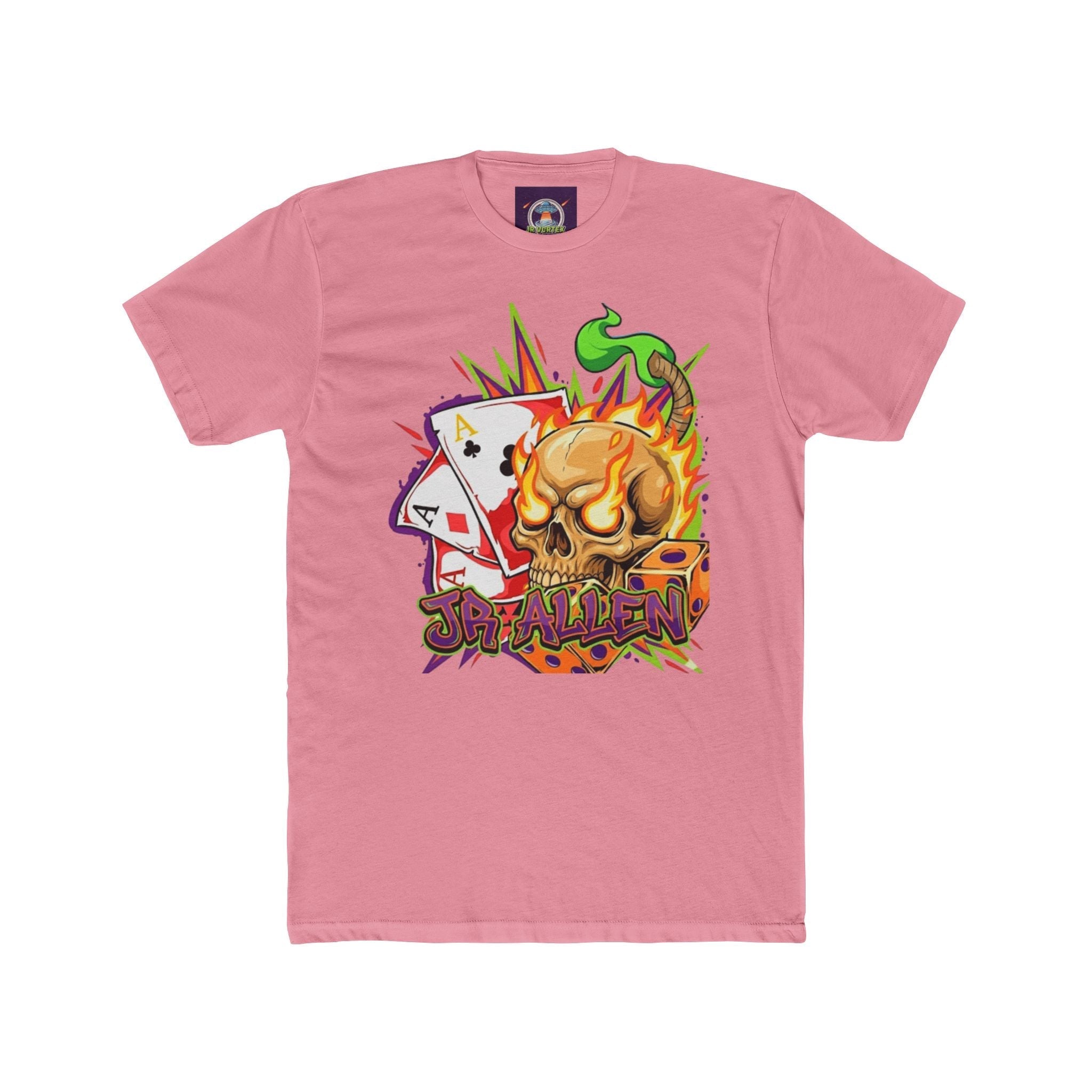 JR Allen Cotton Crew Tee — Signature Name Graphic  T‑Shirt Printify