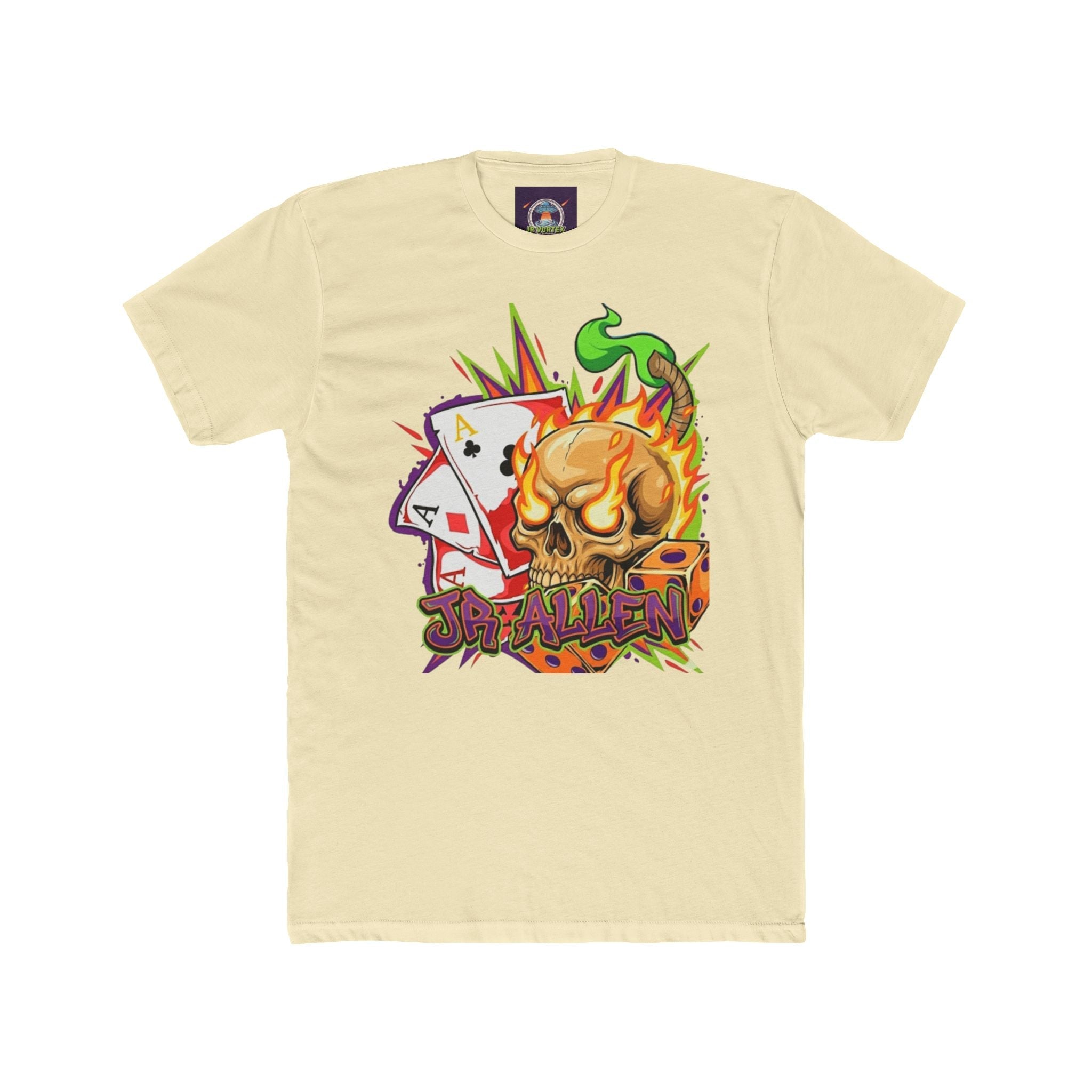JR Allen Cotton Crew Tee — Signature Name Graphic  T‑Shirt Printify
