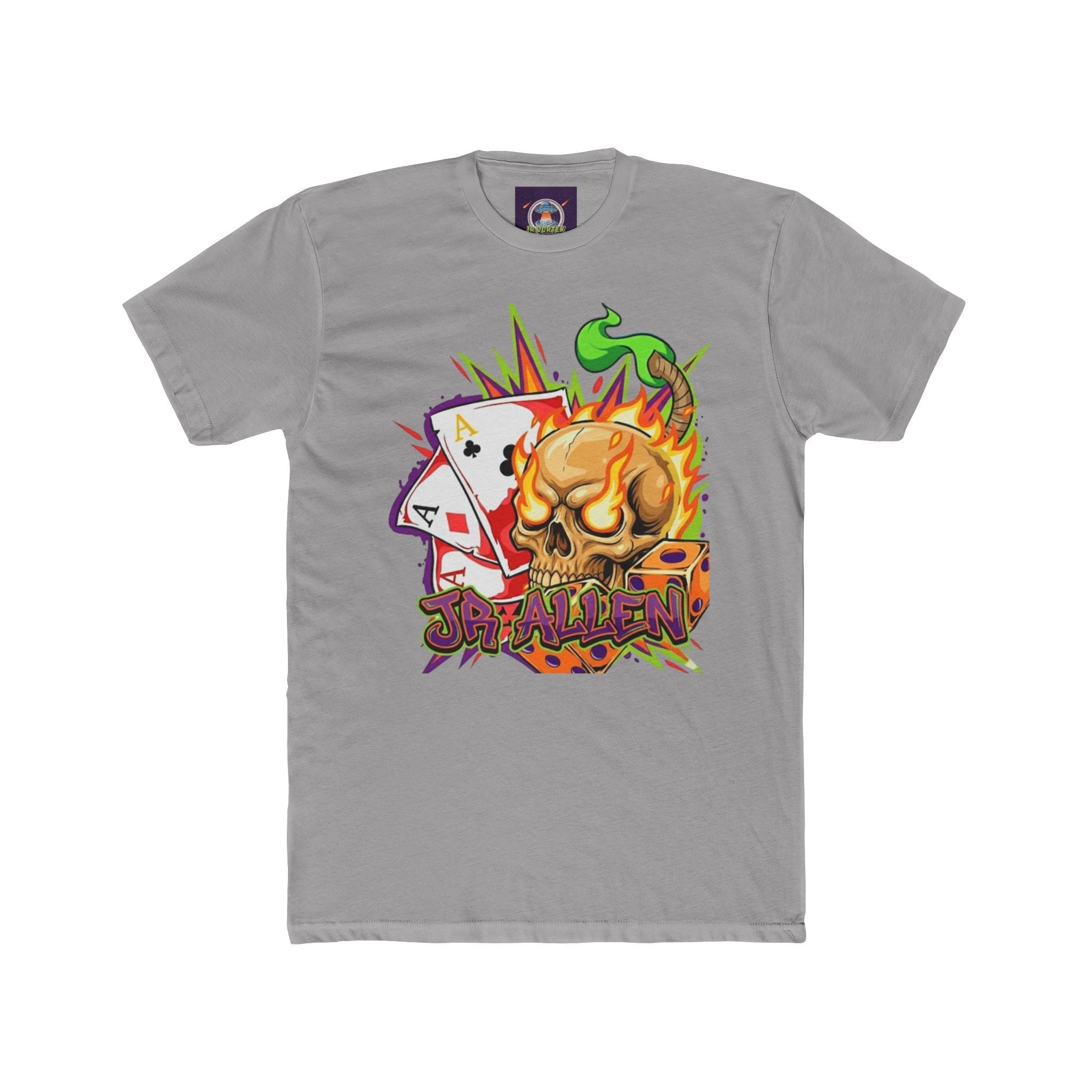 JR Allen Cotton Crew Tee — Signature Name Graphic  T‑Shirt Printify