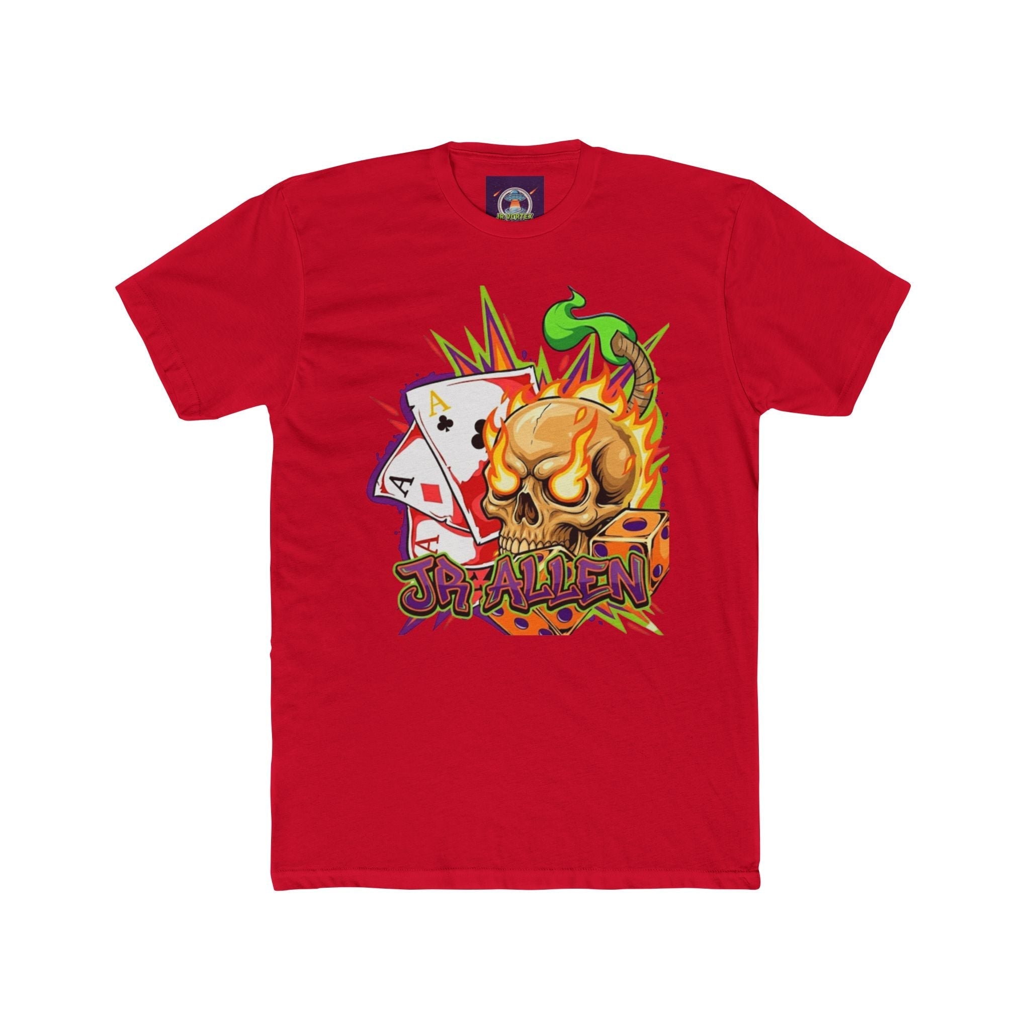 JR Allen Cotton Crew Tee — Signature Name Graphic  T‑Shirt Printify