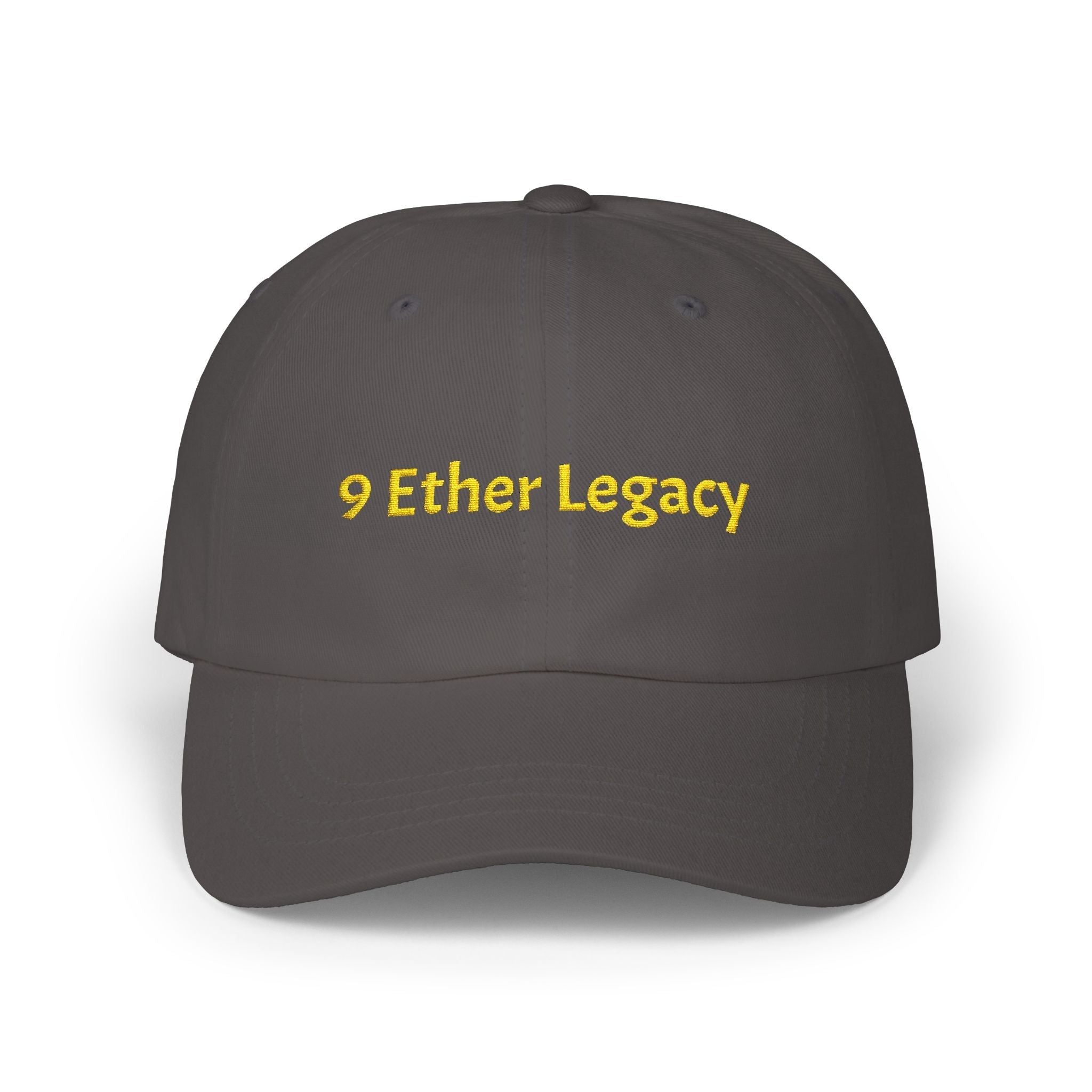 Embroidered '9 Ether Legacy' Classic Dad Cap — Green Baseball Hat Printify