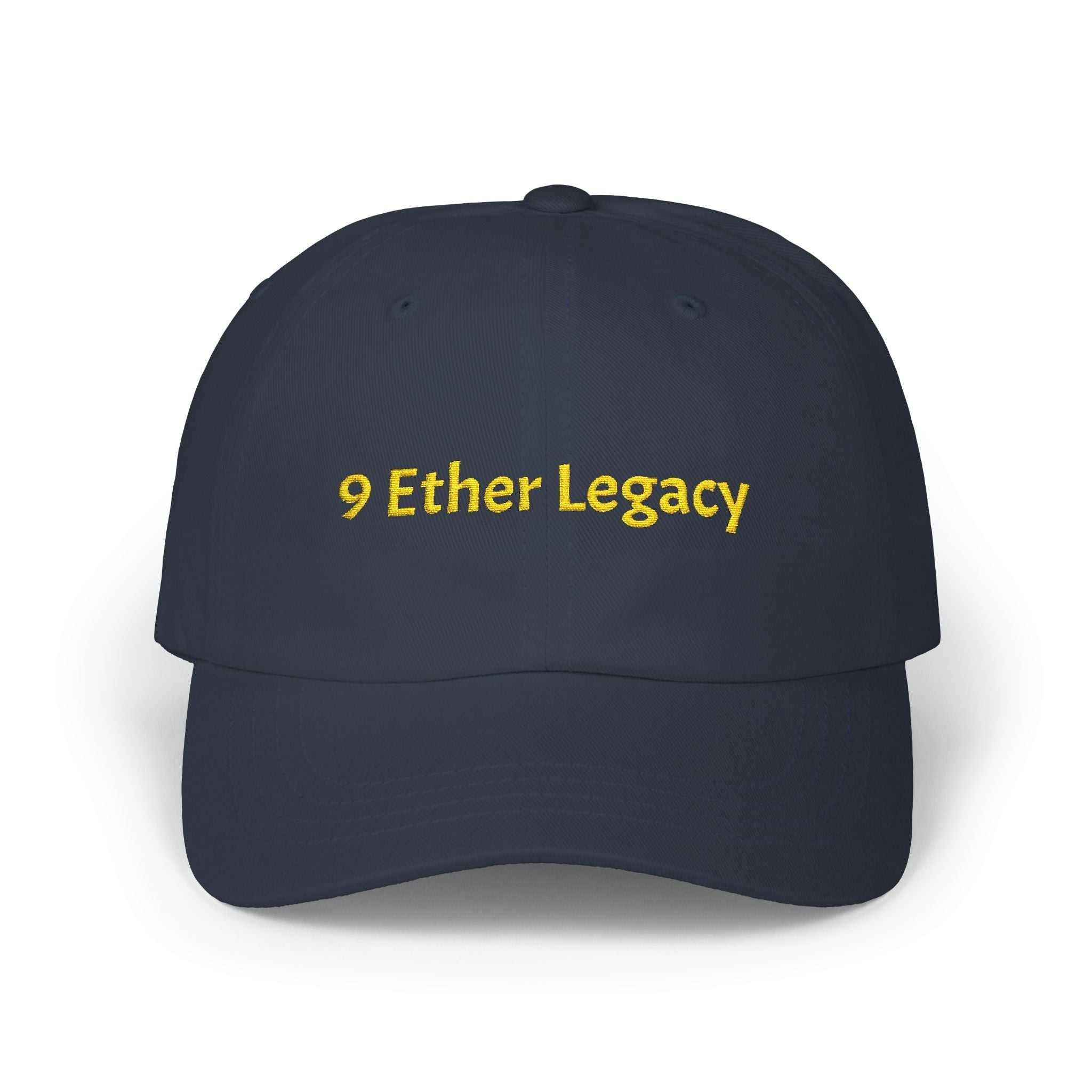 Embroidered '9 Ether Legacy' Classic Dad Cap — Green Baseball Hat Printify