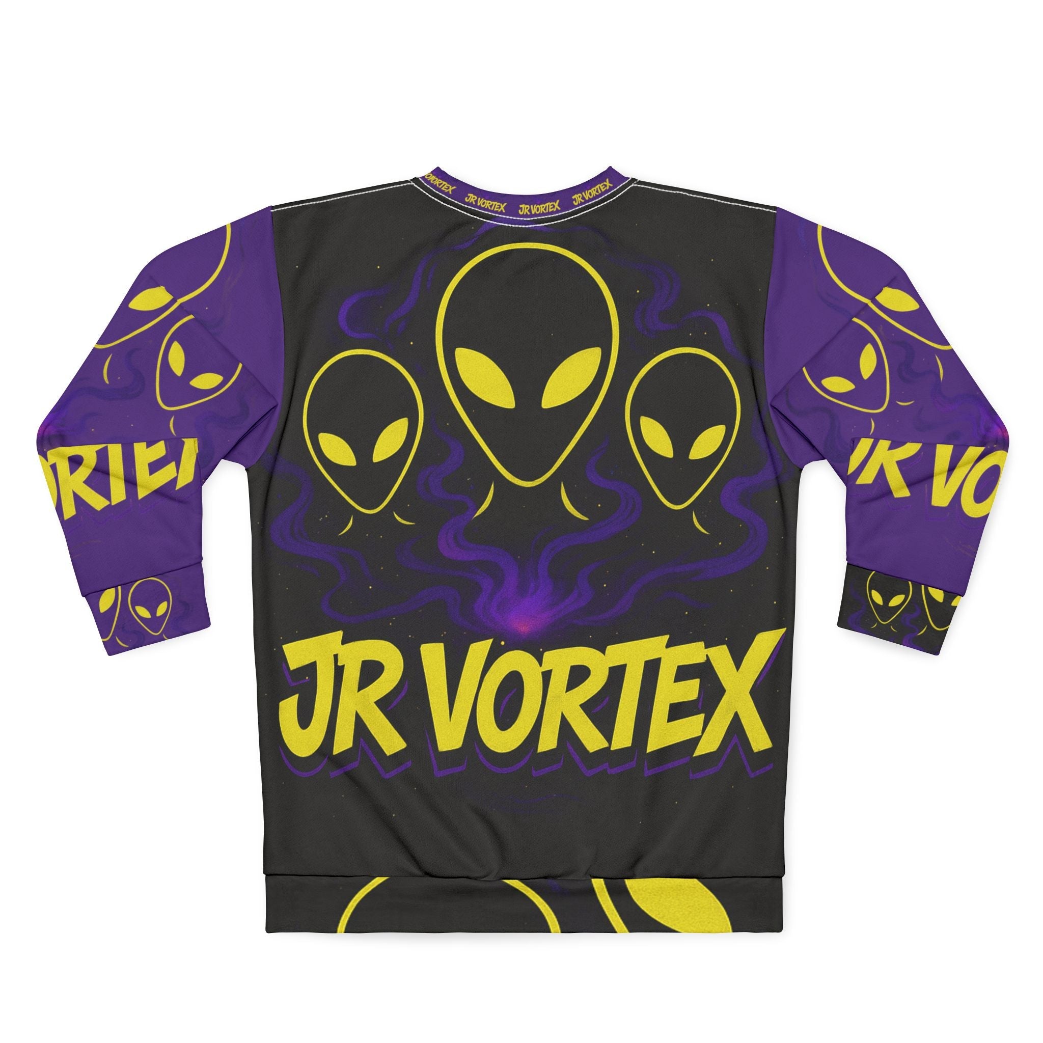 JR Vortex Alien Crewneck Sweatshirt — Neon UFO Graphic Pullover💫