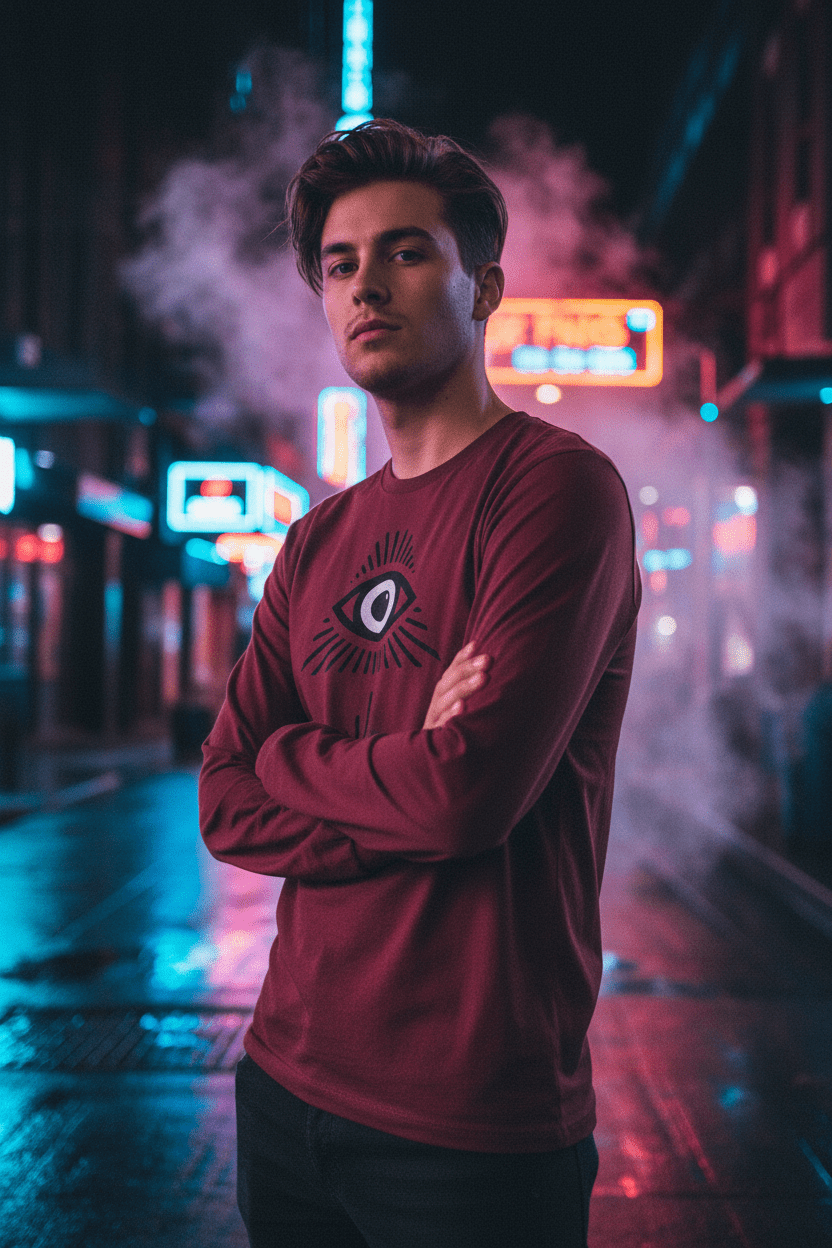Urban neon dramatic