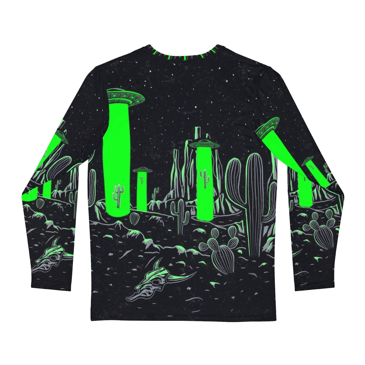JR Vortex — “Green Signal Landing” AOP Long Sleeve Printify