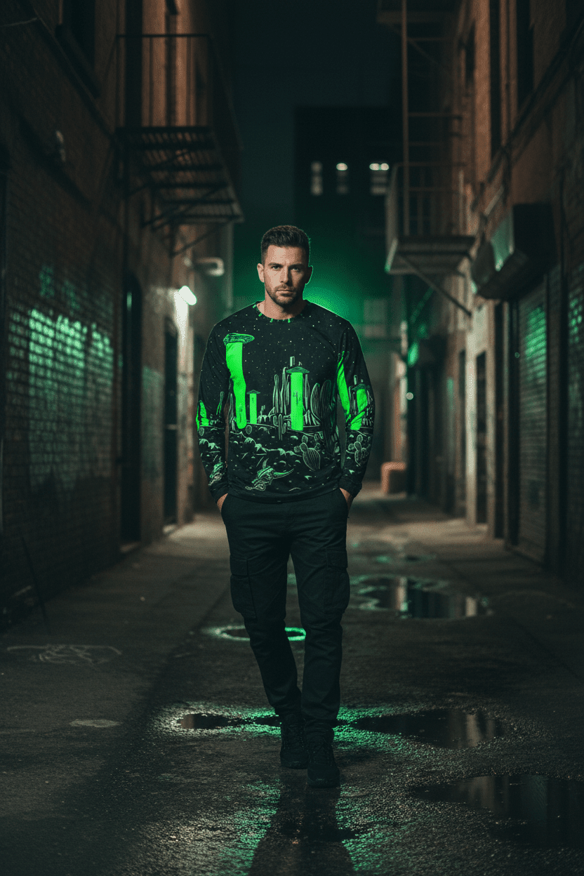 Green UFO Shirt Alley