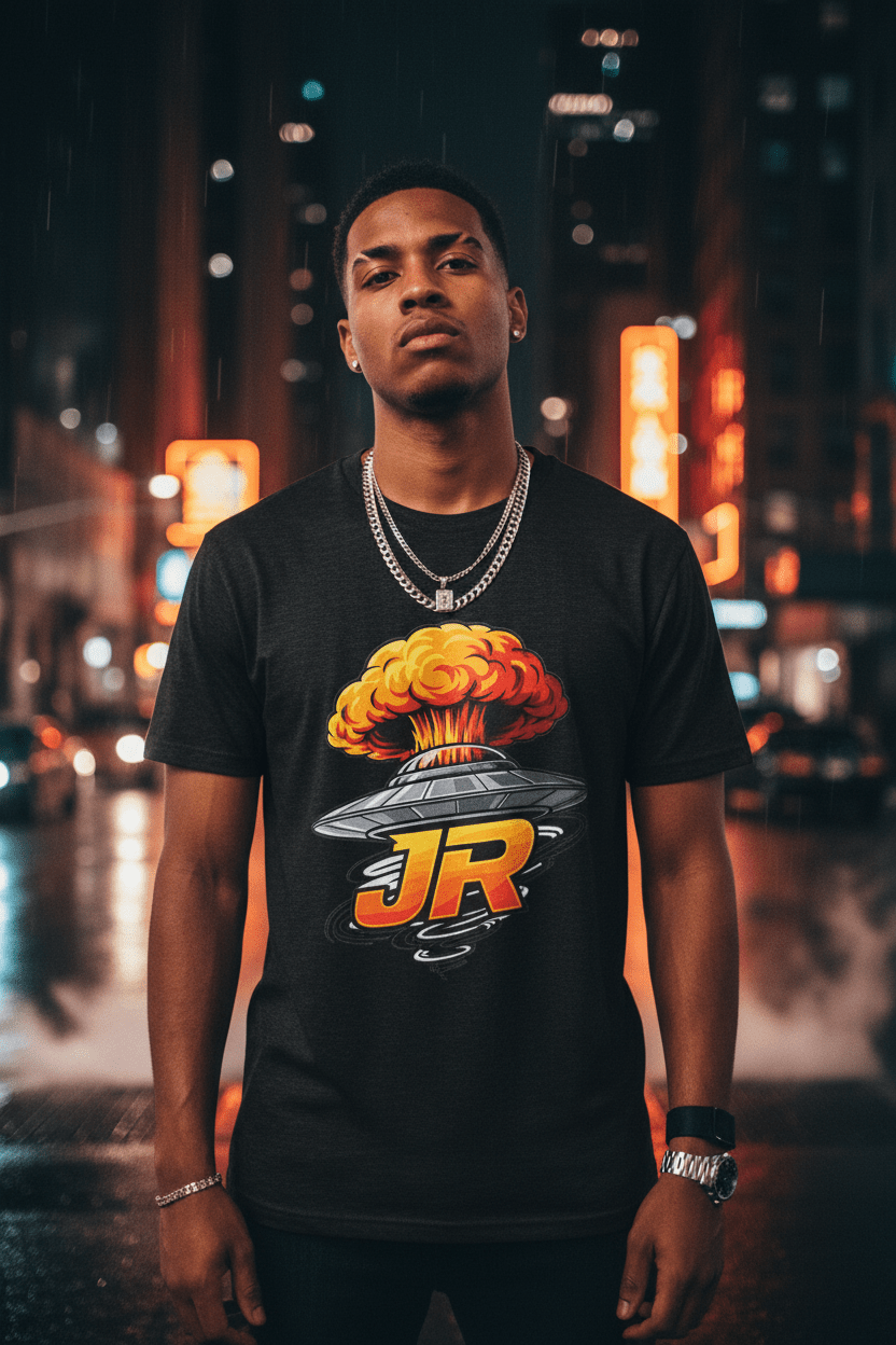 JR UFO Explosion Tee — Night City Lifestyle