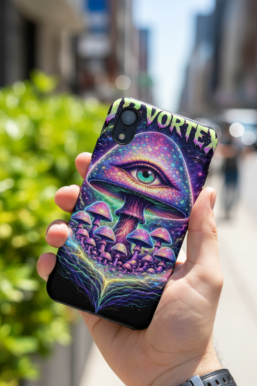 JR Vortex Mushroom Case — Outdoor Sunlight