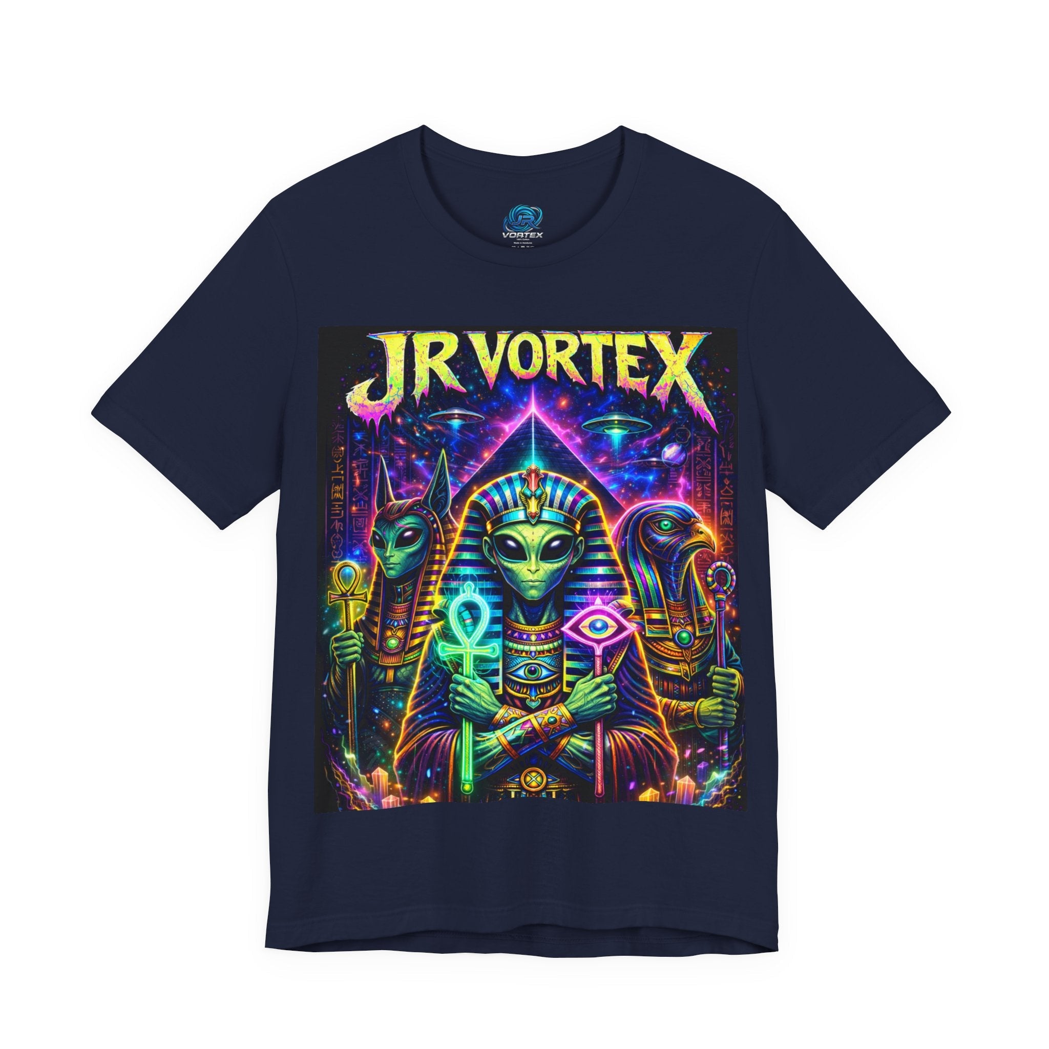 JR Vortex Psychedelic Egyptian Cat Tee Printify