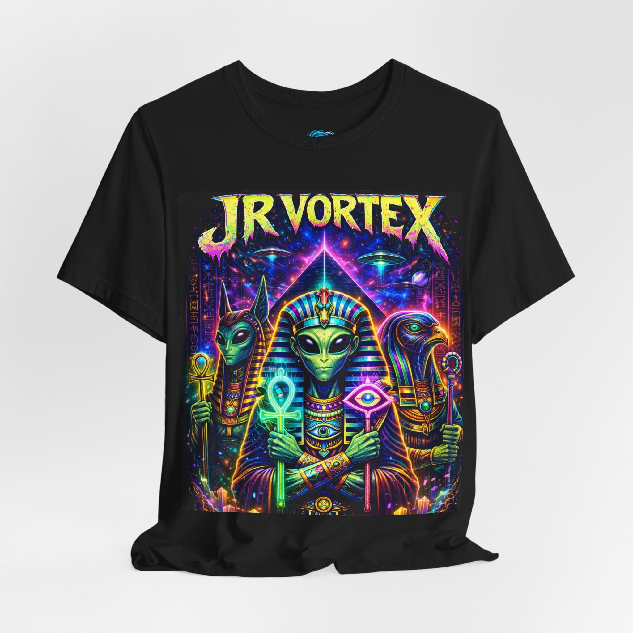 JR Vortex Psychedelic Egyptian Cat Tee Printify