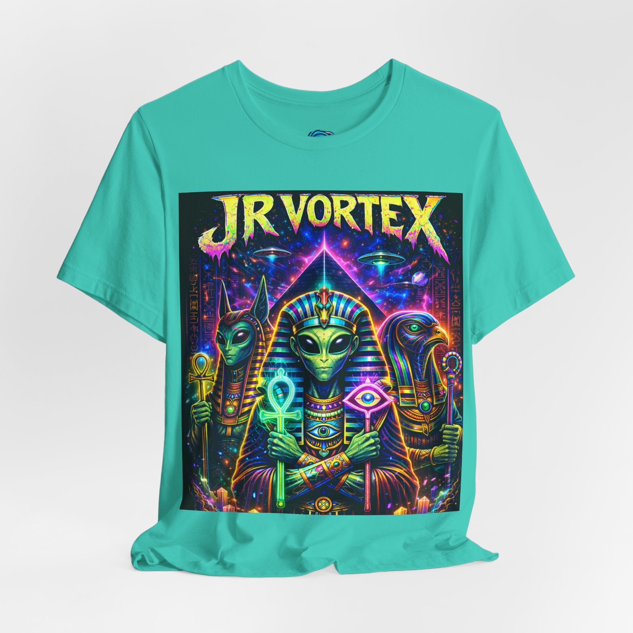 JR Vortex Psychedelic Egyptian Cat Tee Printify