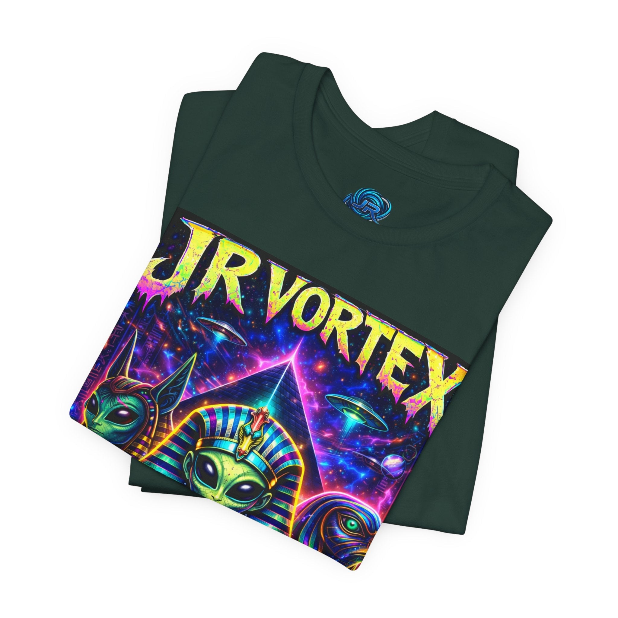 JR Vortex Psychedelic Egyptian Cat Tee Printify